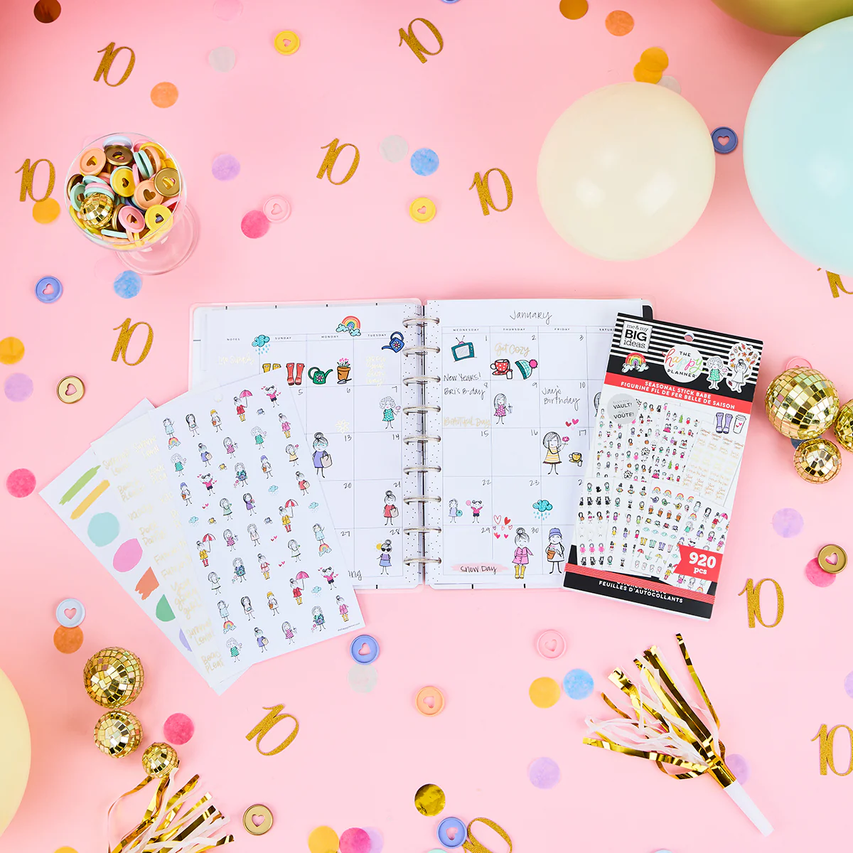 Golden Cheers 10 Year Anniversary Bundle - 5 Sticker Books + Limited-Edition Tote - Image 3