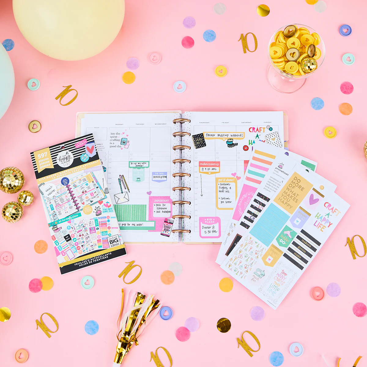 Golden Cheers 10 Year Anniversary Bundle - 5 Sticker Books + Limited-Edition Tote - Image 5