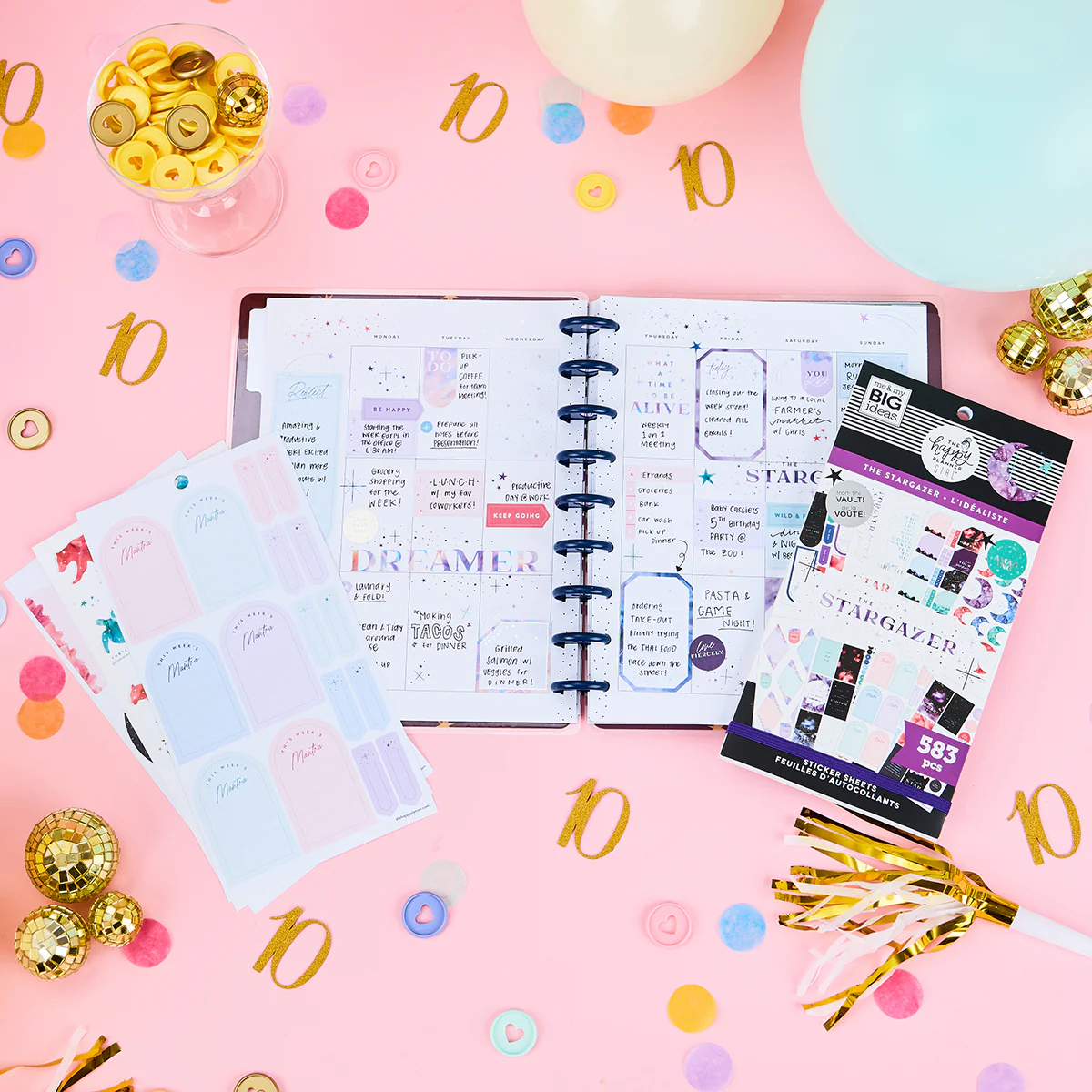 Golden Cheers 10 Year Anniversary Bundle - 5 Sticker Books + Limited-Edition Tote - Image 9