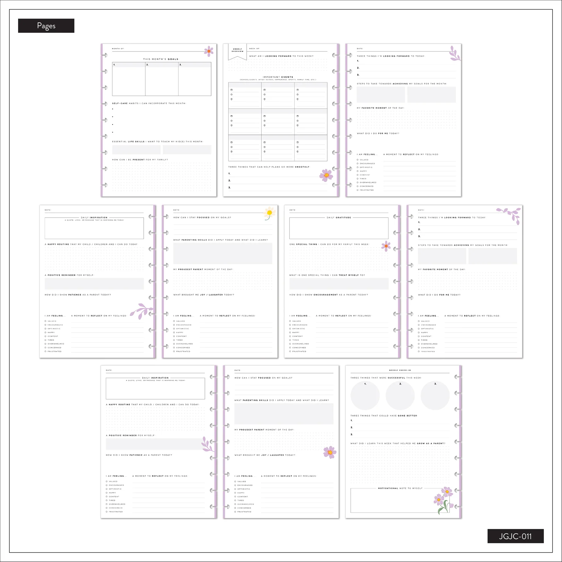 Golden Garden Mom - Classic Guided Parenting Journal - 80 Sheets - Image 15