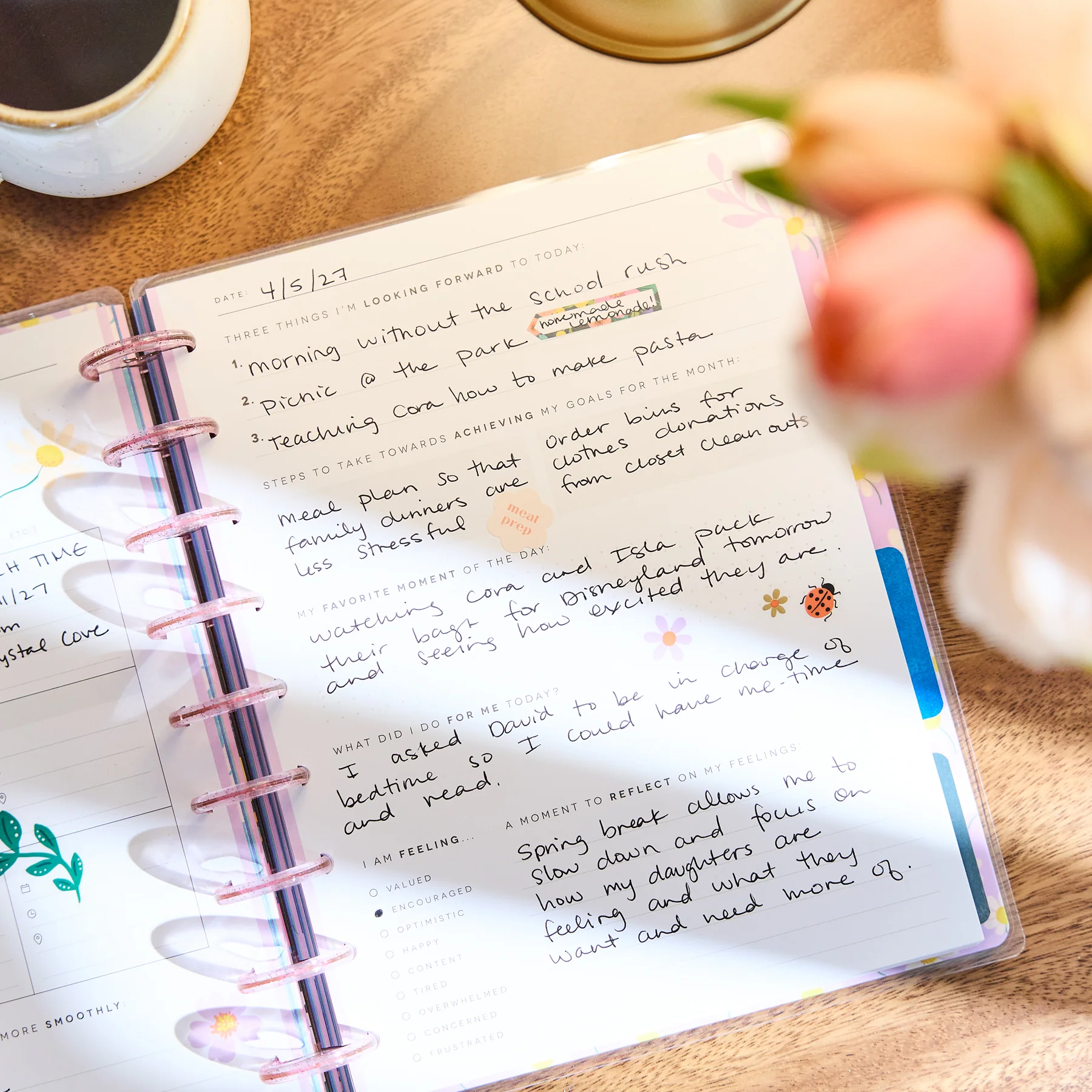 Golden Garden Mom - Classic Guided Parenting Journal - 80 Sheets - Image 2