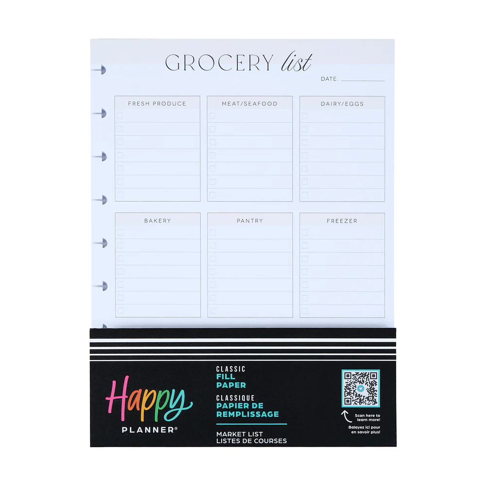 Grocery + Meal Prep List - Classic Filler Paper - 40 Sheets - Image 5