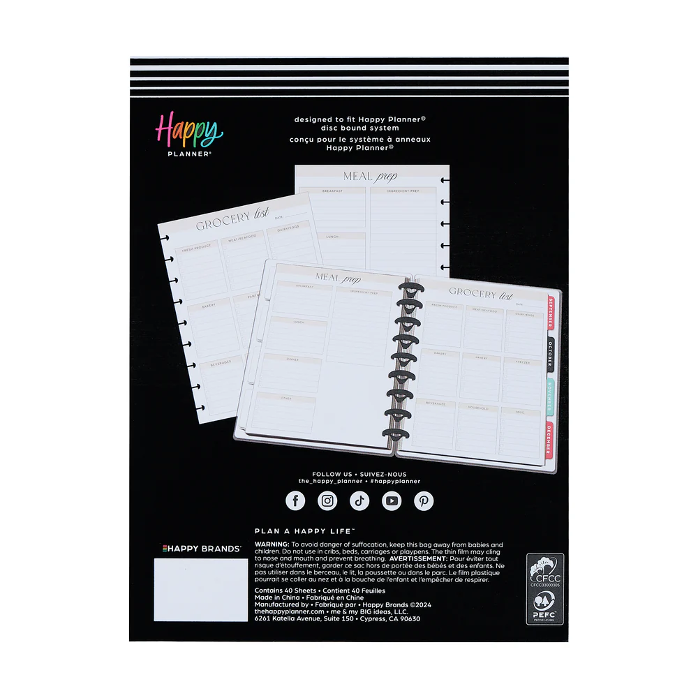 Grocery + Meal Prep List - Classic Filler Paper - 40 Sheets - Image 6