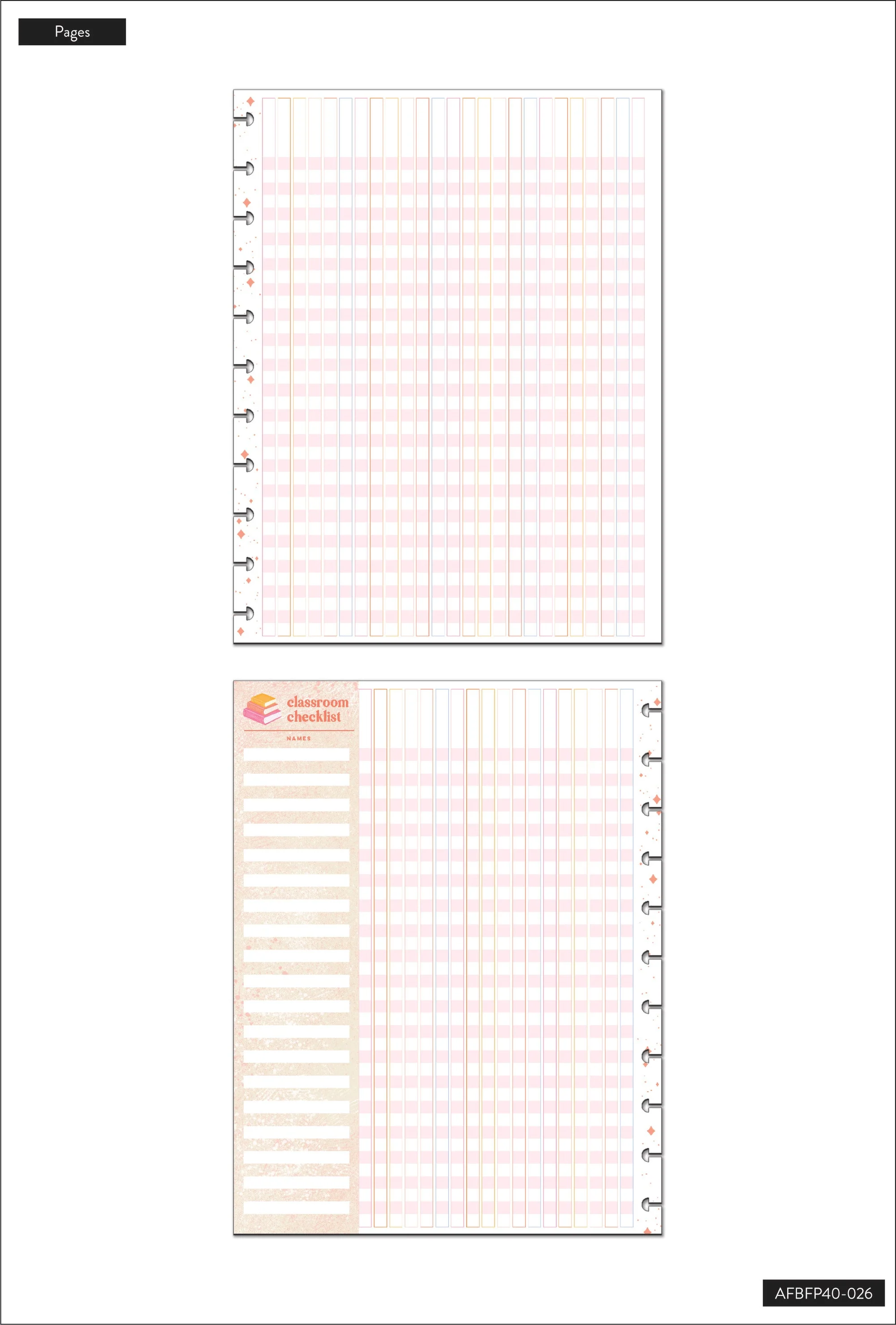 Groovy Day Teacher Big Checklist Filler Paper - 40 Sheets - Image 4