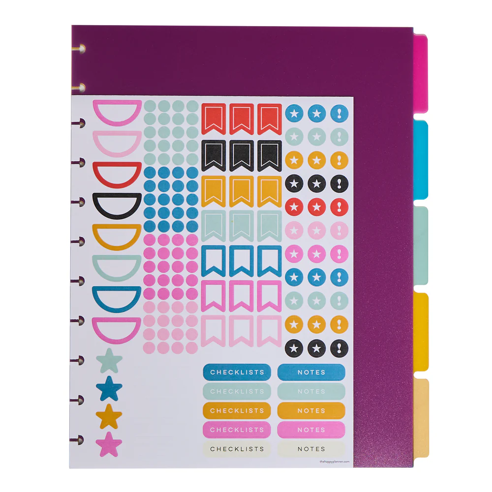 Happy Brights - Big Plastic Dividers - 5 Pack