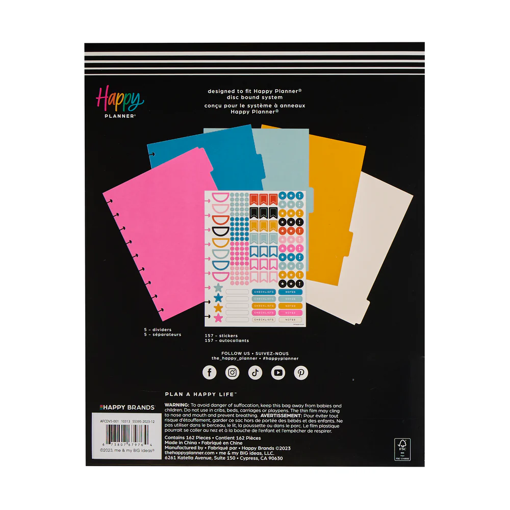 Happy Brights - Classic Plastic Dividers - 5 Pack - Image 6