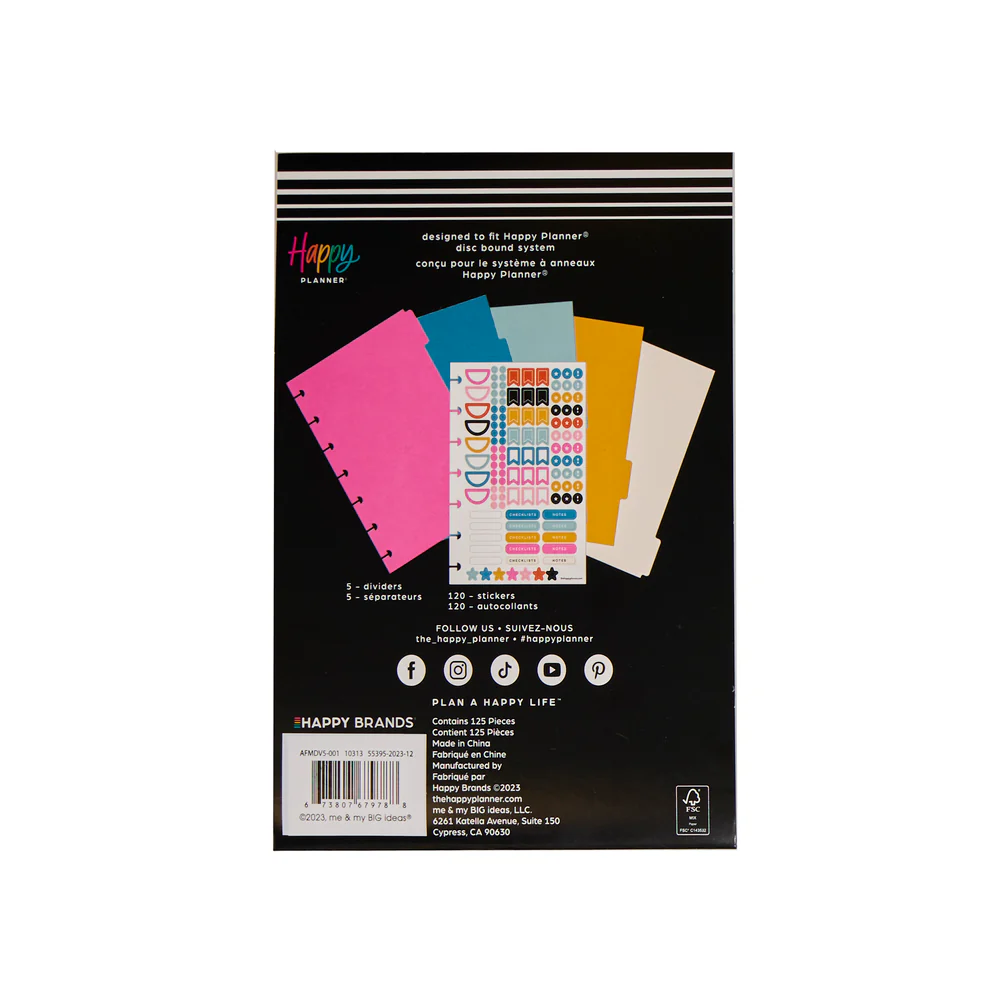 Happy Brights - Mini Plastic Dividers - 5 Pack - Image 6