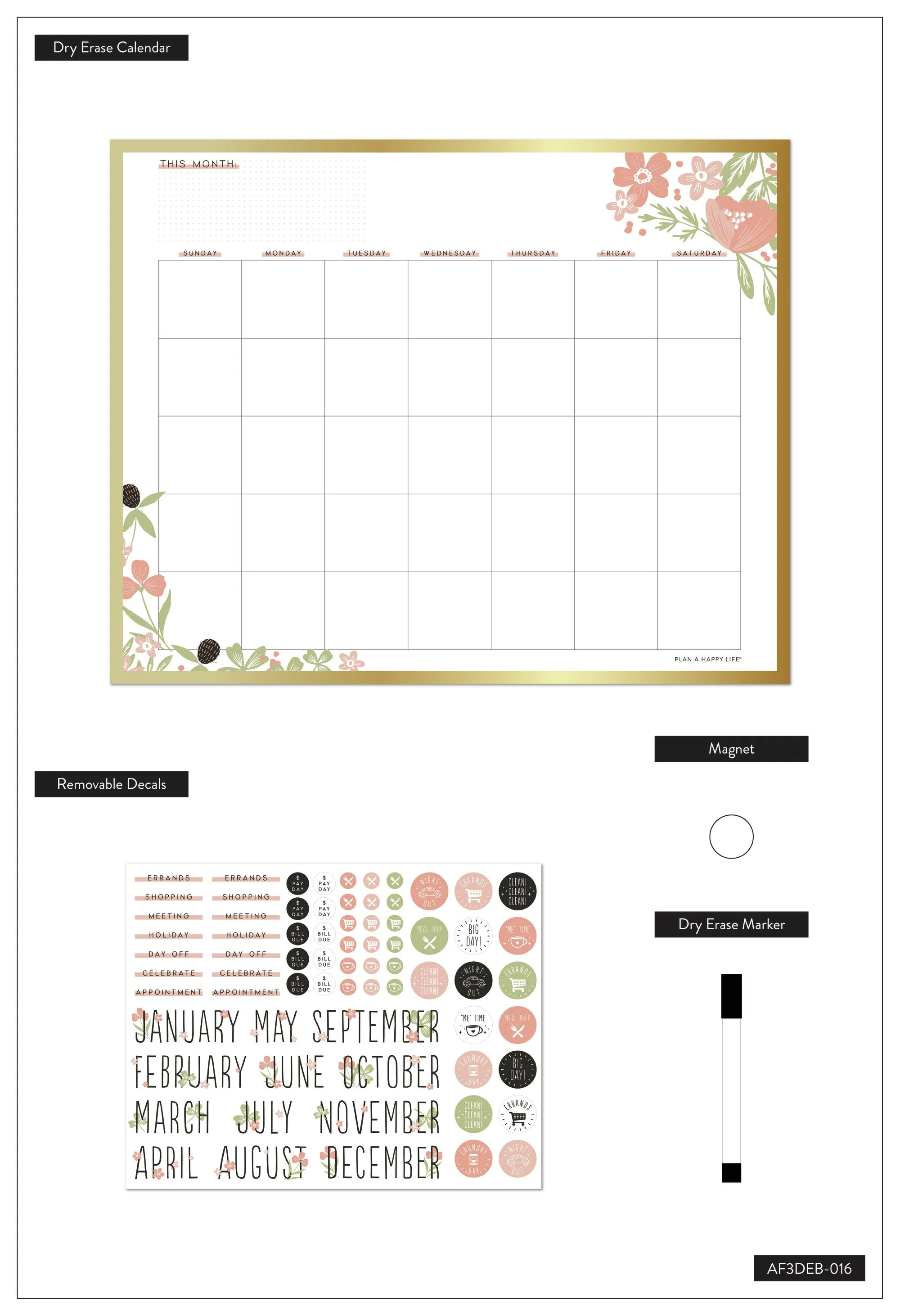 Happy Florals Dry Erase Board - Image 2