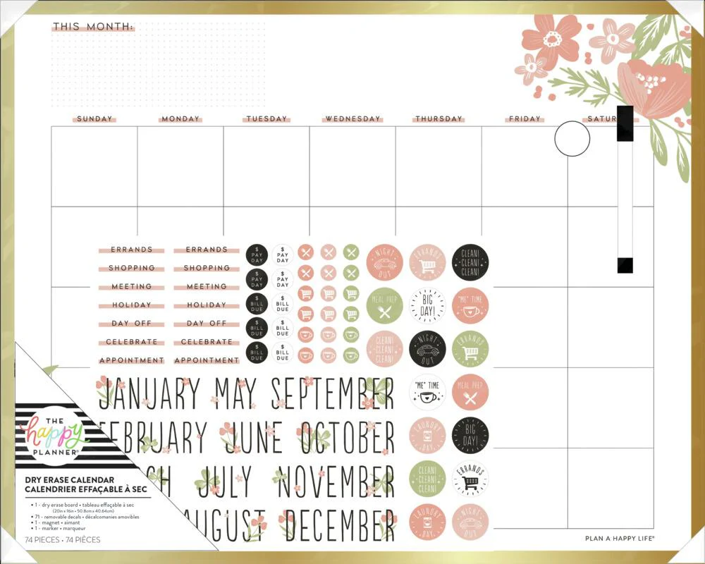Happy Florals Dry Erase Board - Image 3