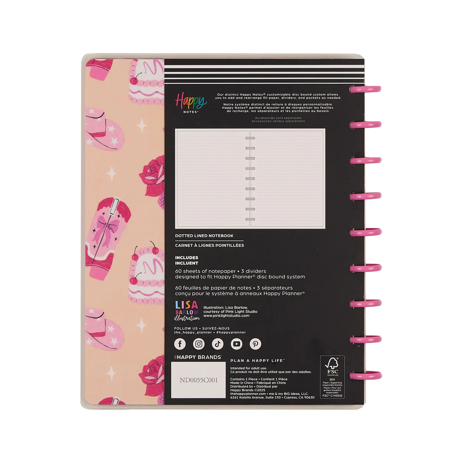 Happy Little Vibes - Dotted Lined Classic Notebook - 60 Sheets - Image 15