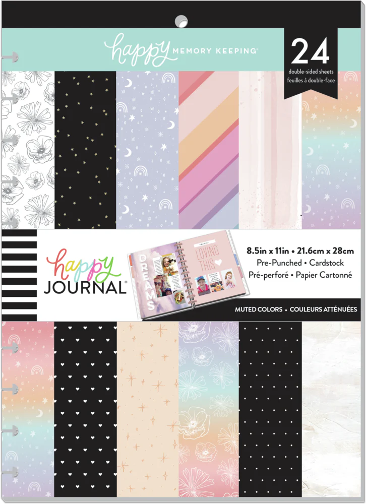 Happy Memory Keeping® - Muted Colors Big Pre-Punched Cardstock - Image 9