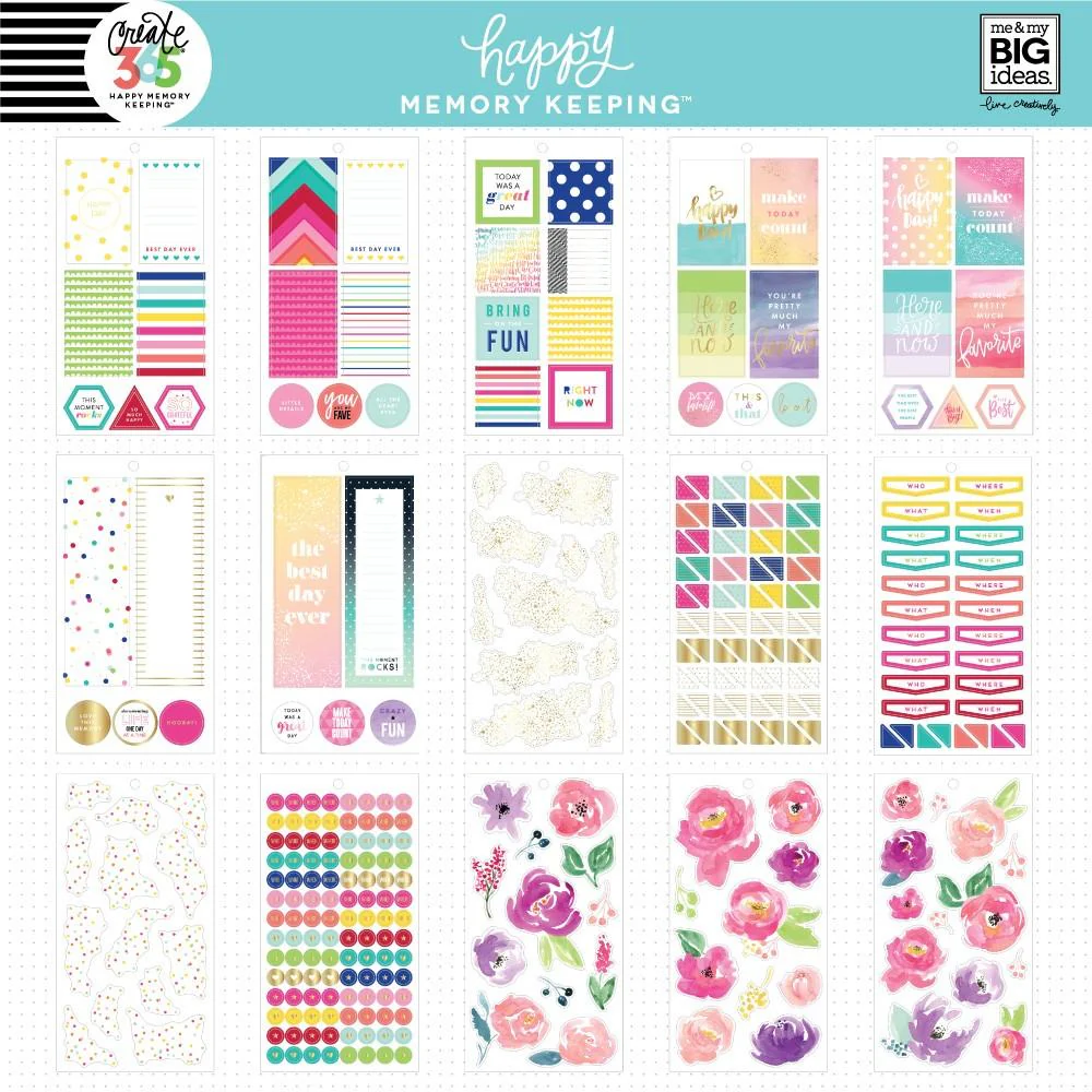Happy Memory Keeping® Value Pack Stickers - BIG - Floral Memories - Image 7