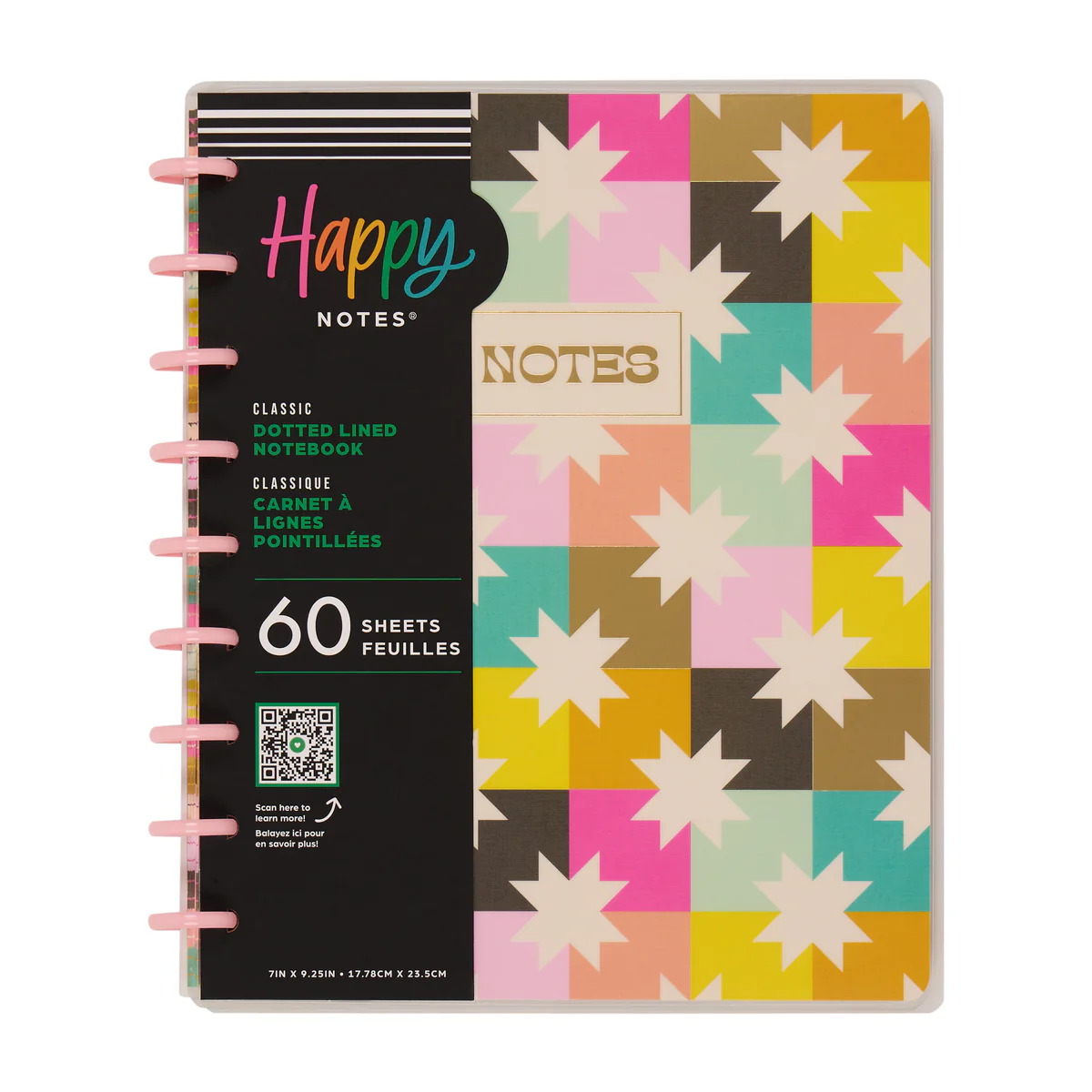 Happy Patchwork - Dotted Lined Classic Notebook - 60 Sheets - Image 10