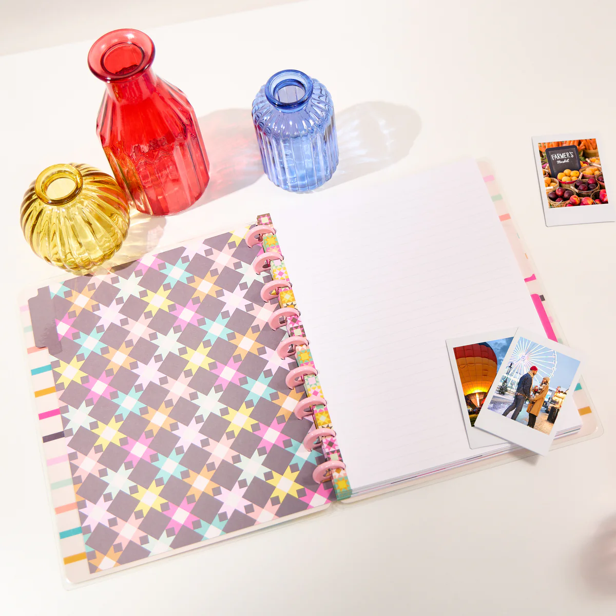 Happy Patchwork - Dotted Lined Classic Notebook - 60 Sheets - Image 2