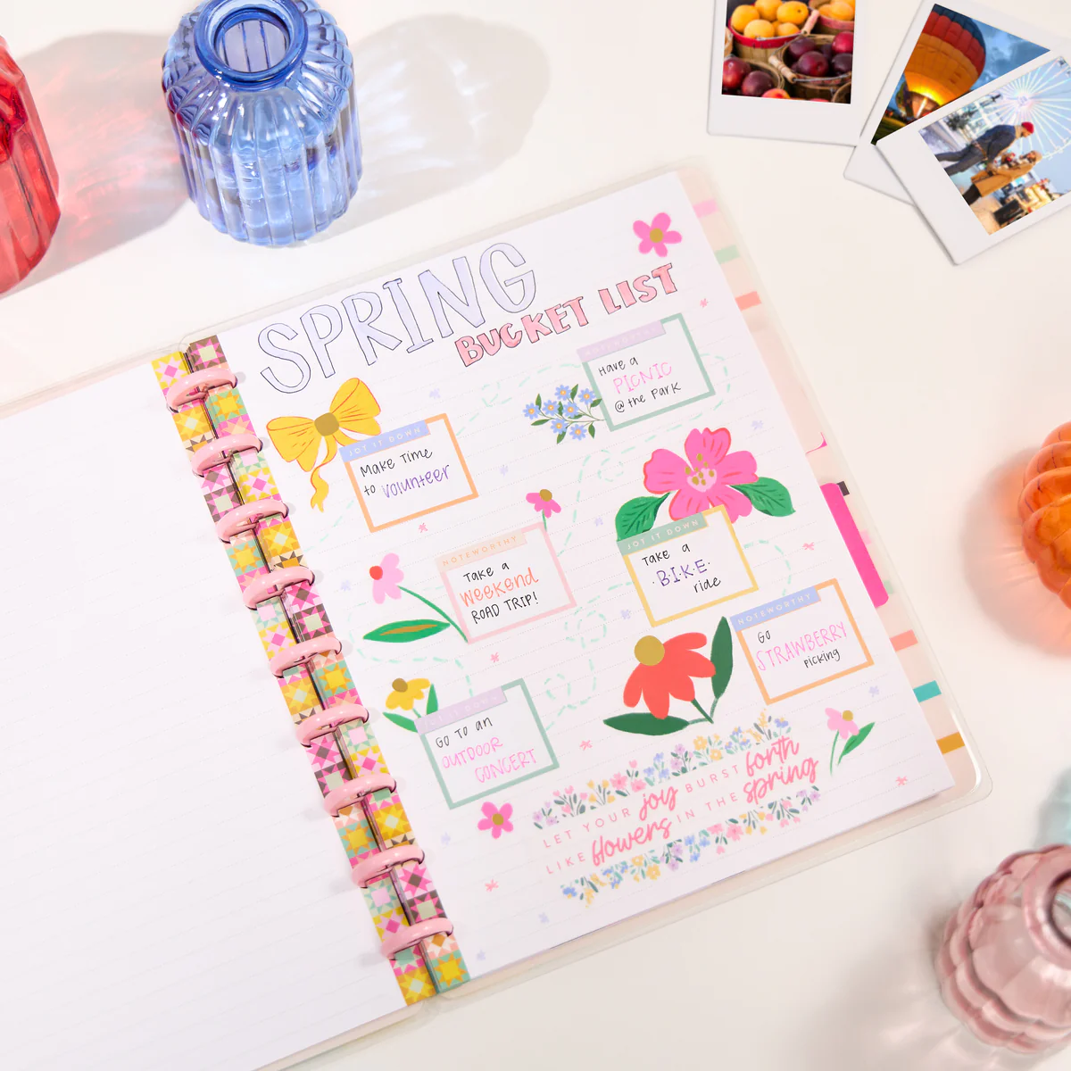 Happy Patchwork - Dotted Lined Classic Notebook - 60 Sheets - Image 6