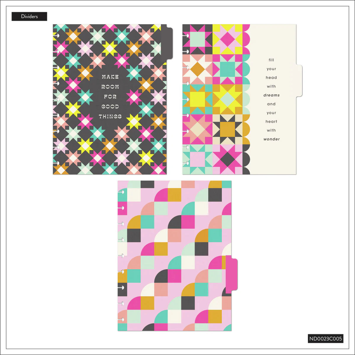 Happy Patchwork - Dotted Lined Classic Notebook - 60 Sheets - Image 9