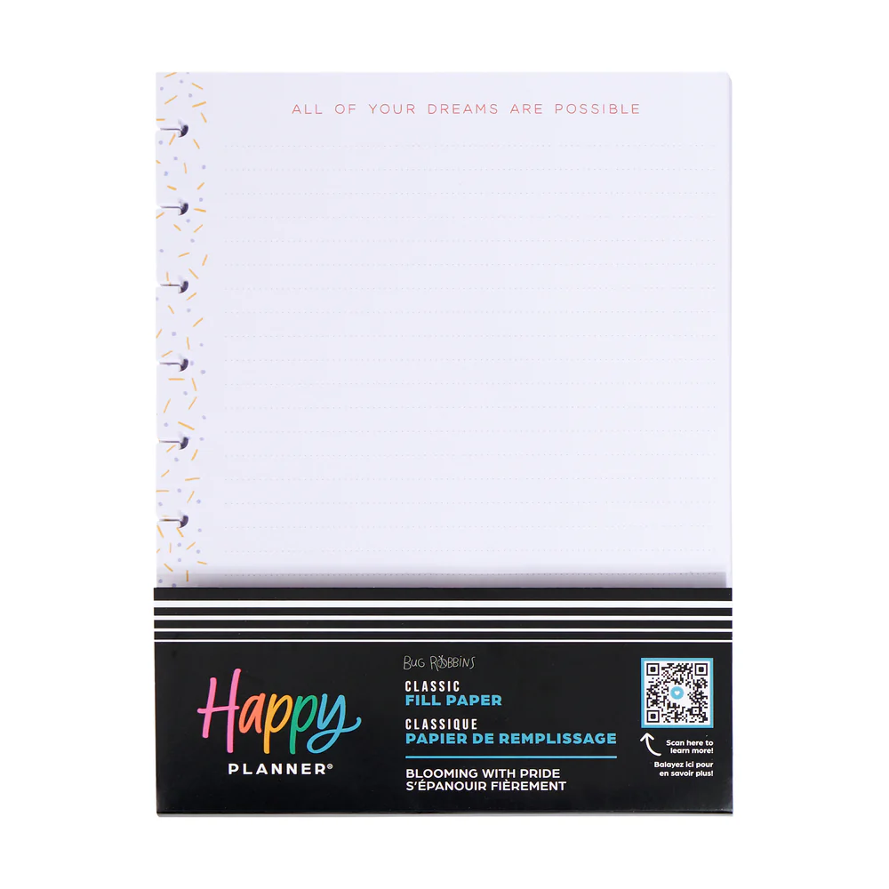 Bug Robbins x Happy Planner Blooming With Pride - Dotted Lined Classic Filler Paper - 40 Sheets - Image 6