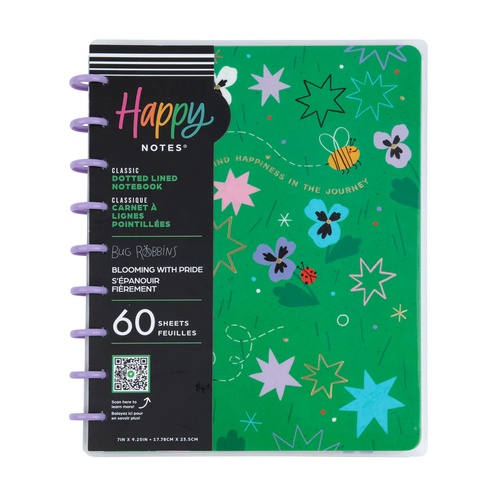 Bug Robbins x Happy Planner Blooming With Pride - Dotted Lined Classic Notebook - 60 Sheets - Image 8