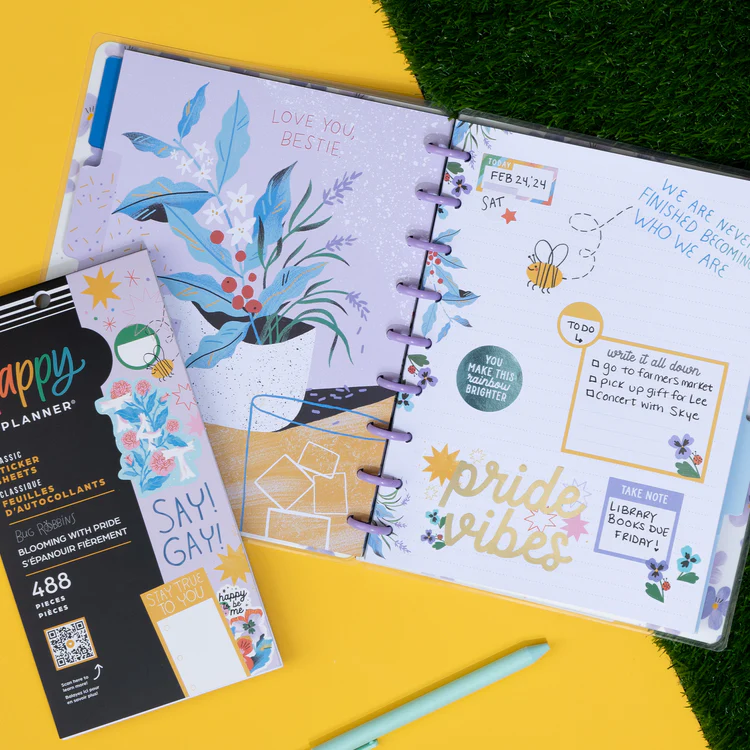 Bug Robbins x Happy Planner Blooming With Pride - Value Pack Stickers - Image 2