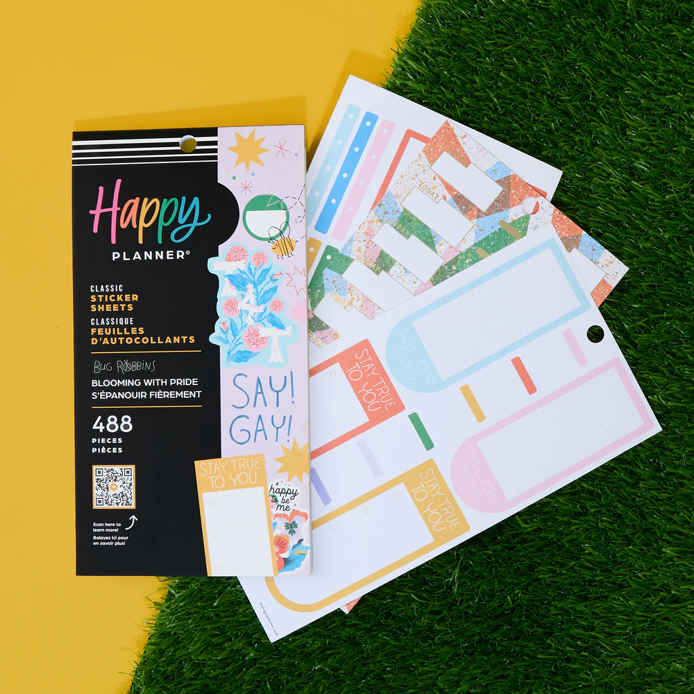 Bug Robbins x Happy Planner Blooming With Pride - Value Pack Stickers - Image 4