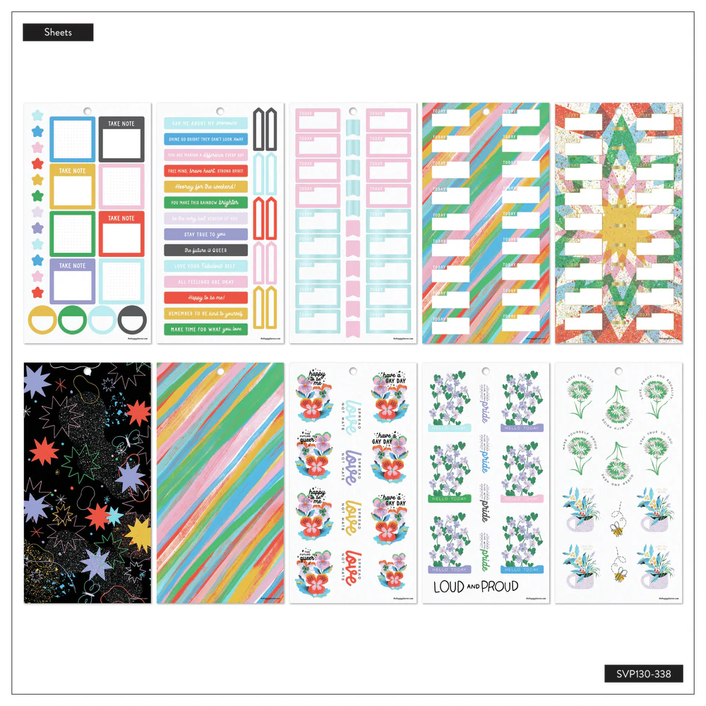 Bug Robbins x Happy Planner Blooming With Pride - Value Pack Stickers - Image 6