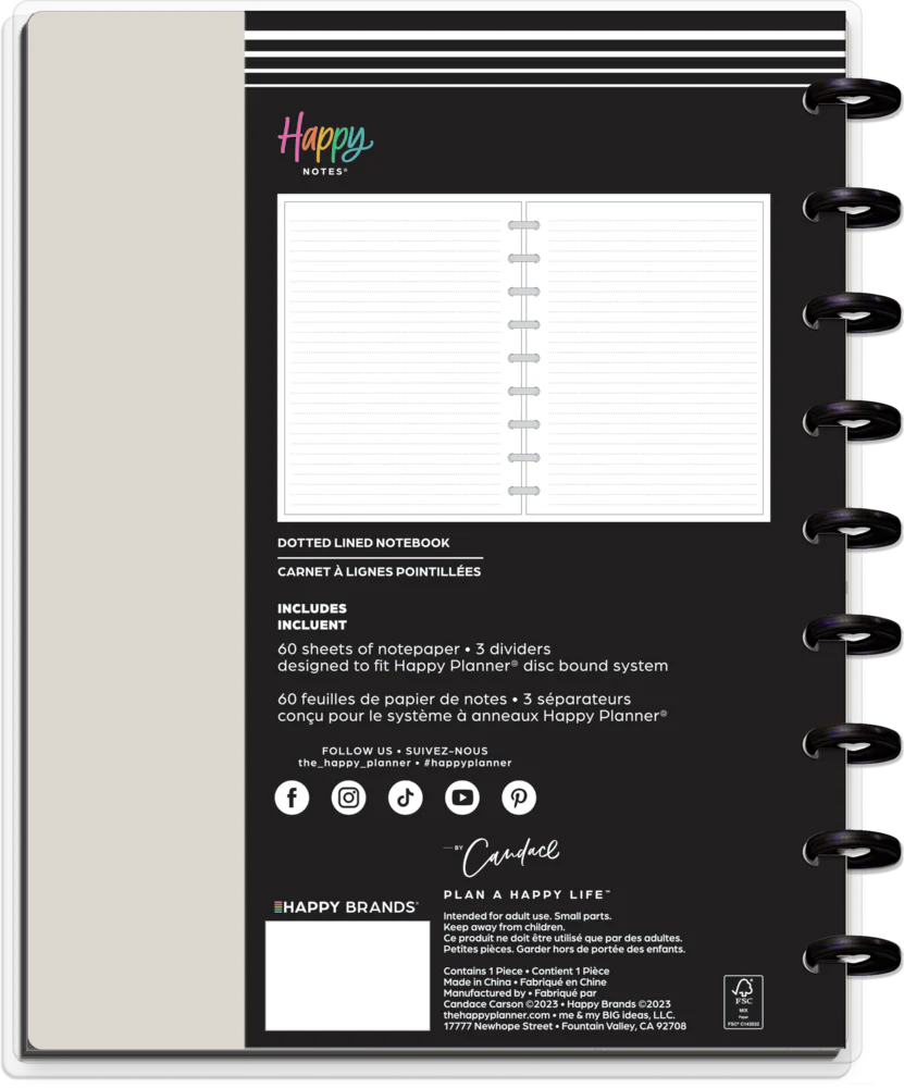 Happy Planner x By Candace Bold & Free - Dotted Lined Classic Notebook - 60 Sheets - Image 8
