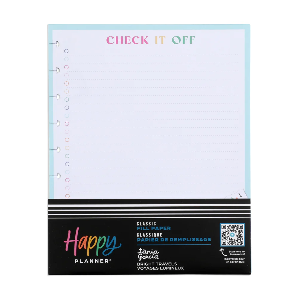 Happy Planner x Tània Garcia Bright Travels - Bullet List Classic Filler Paper - 40 Sheets - Image 6
