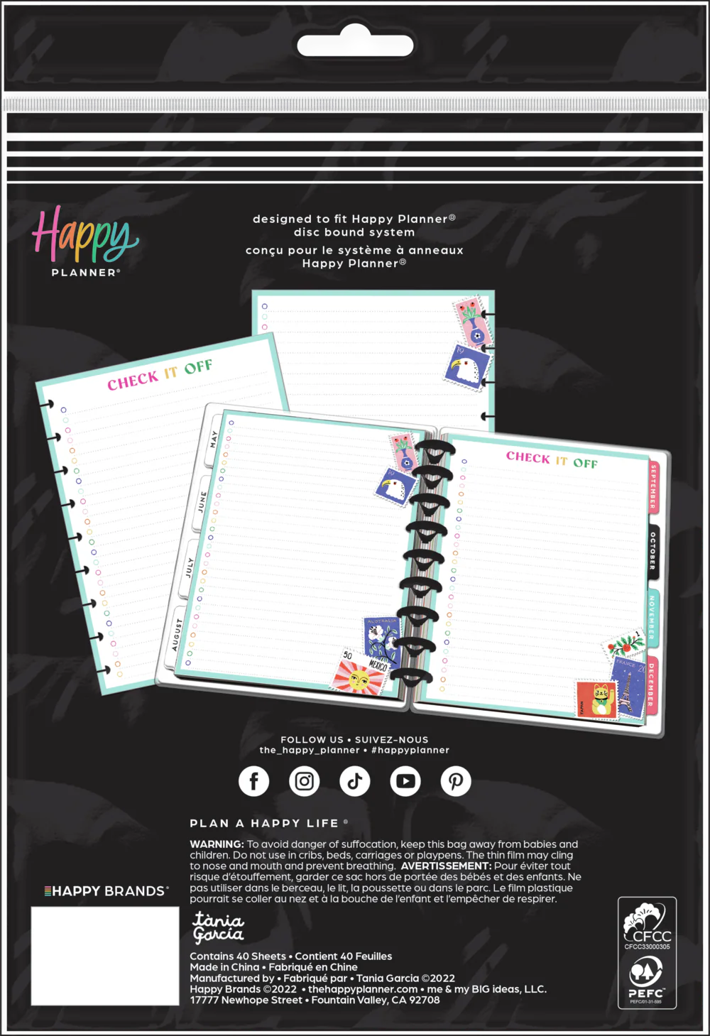 Happy Planner x Tània Garcia Bright Travels - Bullet List Classic Filler Paper - 40 Sheets - Image 7