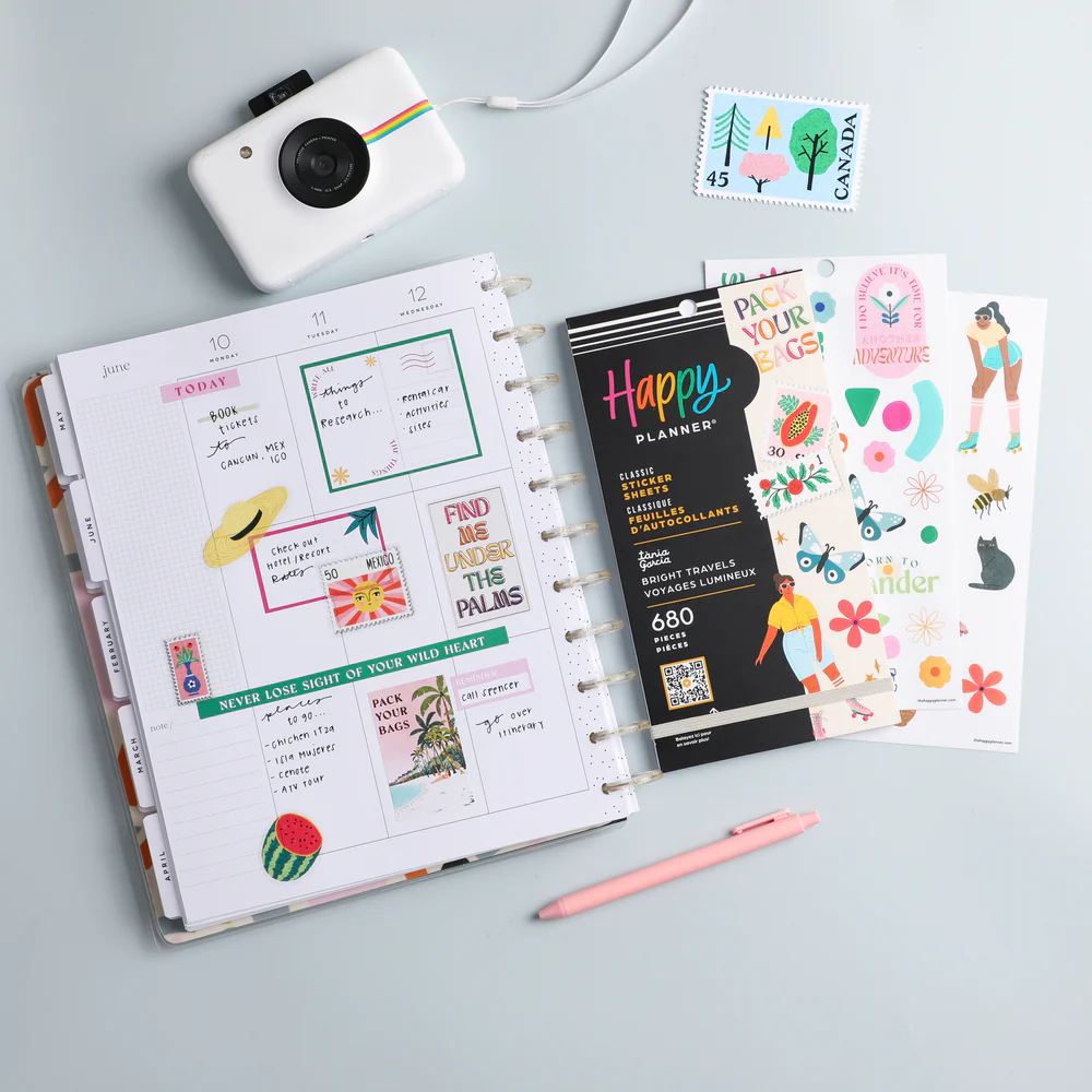 Happy Planner x TĂÂ nia Garcia Bright Travels - Value Pack Stickers - Image 3