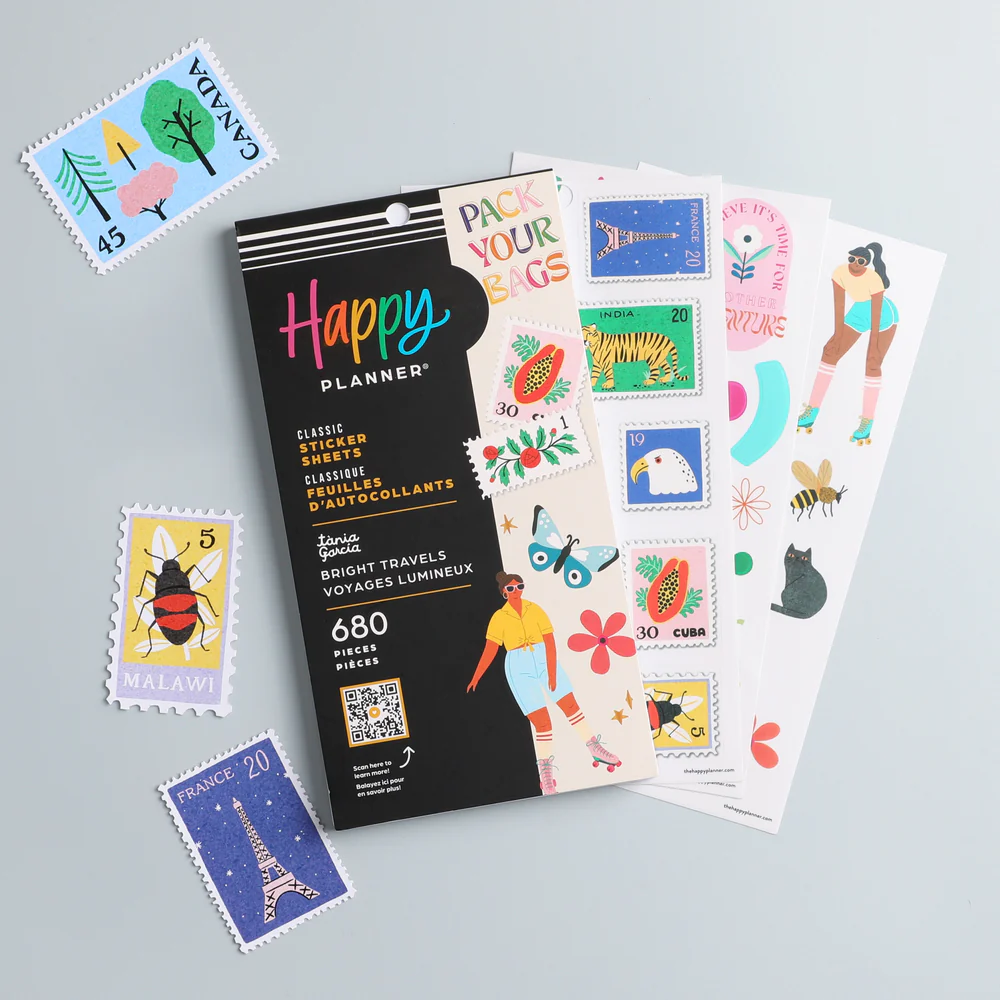 Happy Planner x TĂÂ nia Garcia Bright Travels - Value Pack Stickers - Image 4
