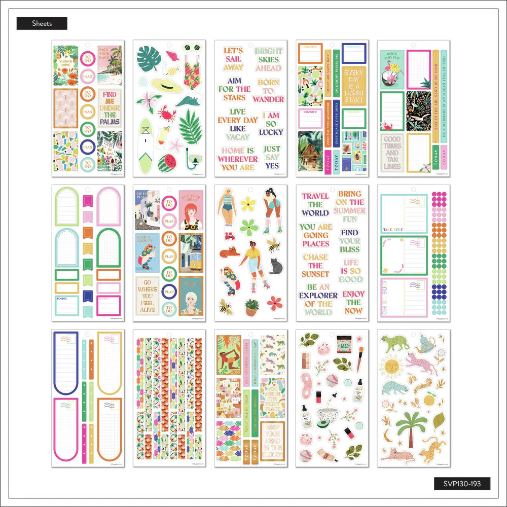 Happy Planner x TĂÂ nia Garcia Bright Travels - Value Pack Stickers - Image 5