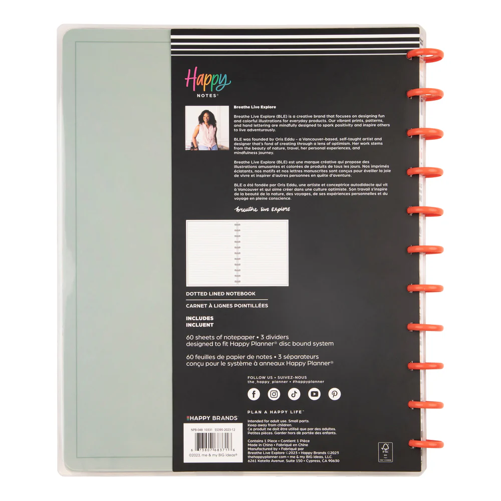 Happy Planner x Breathe Live Explore - Dotted Lined Big Notebook - 60 Sheets - Image 8