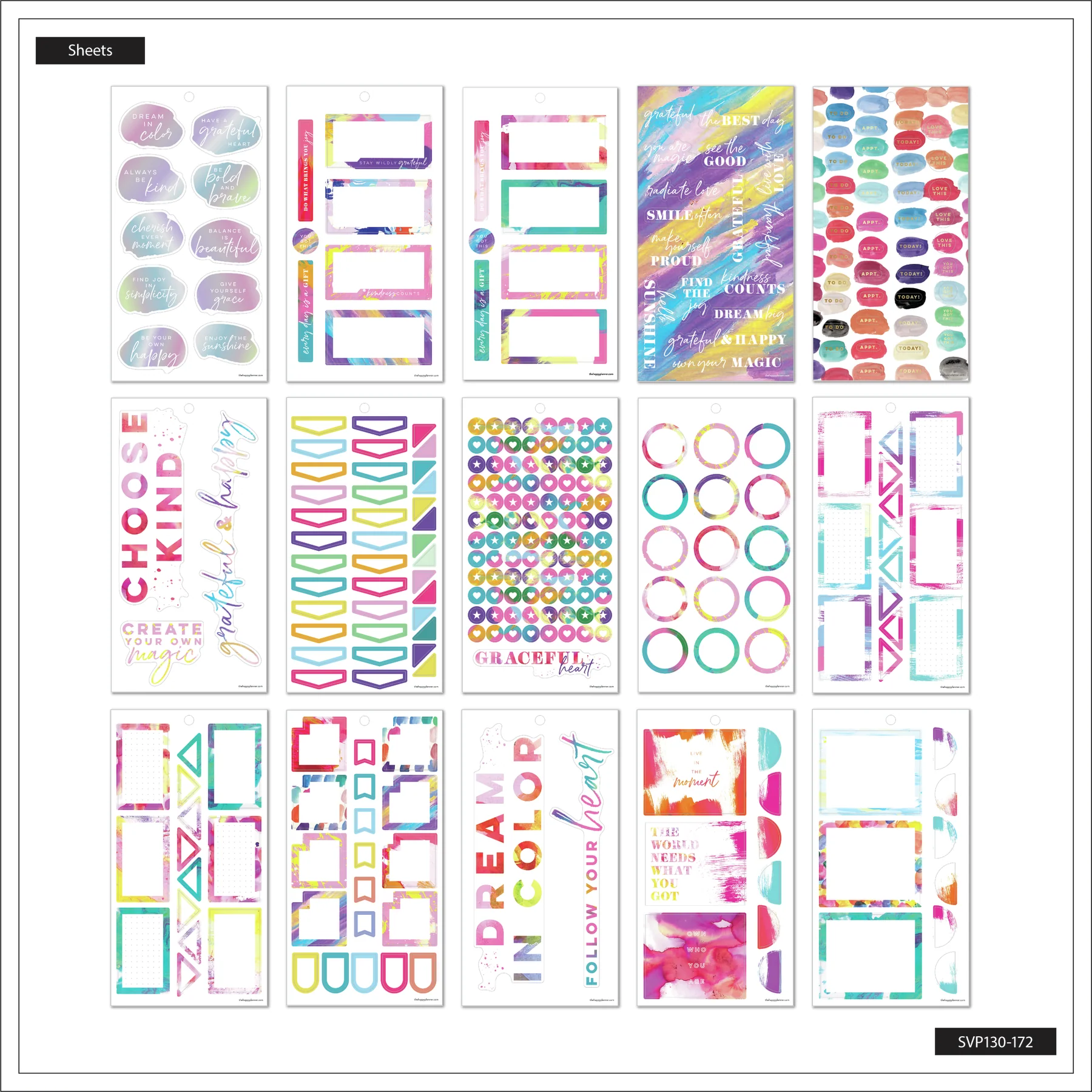 Happy Planner x GracePlace Art Value Pack Stickers - A Graceful Heart - Image 6
