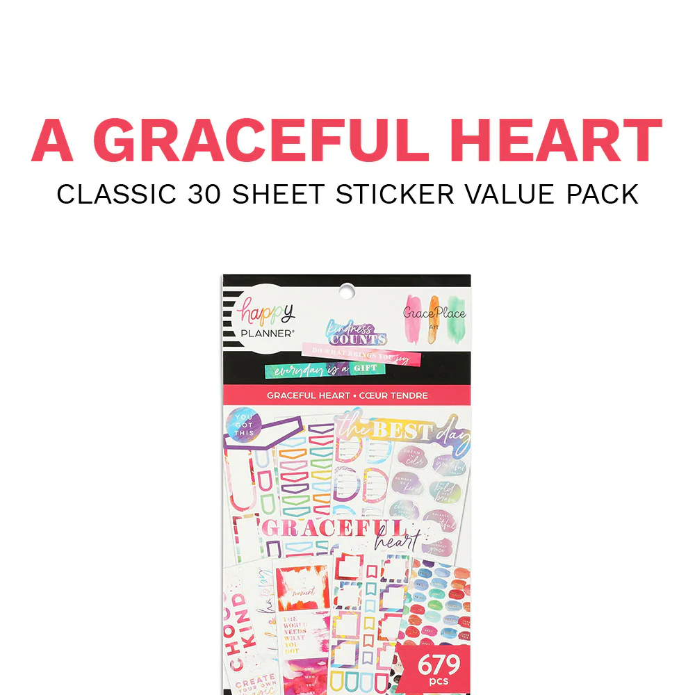 Happy Planner x GracePlace Art Value Pack Stickers - A Graceful Heart - Image 8