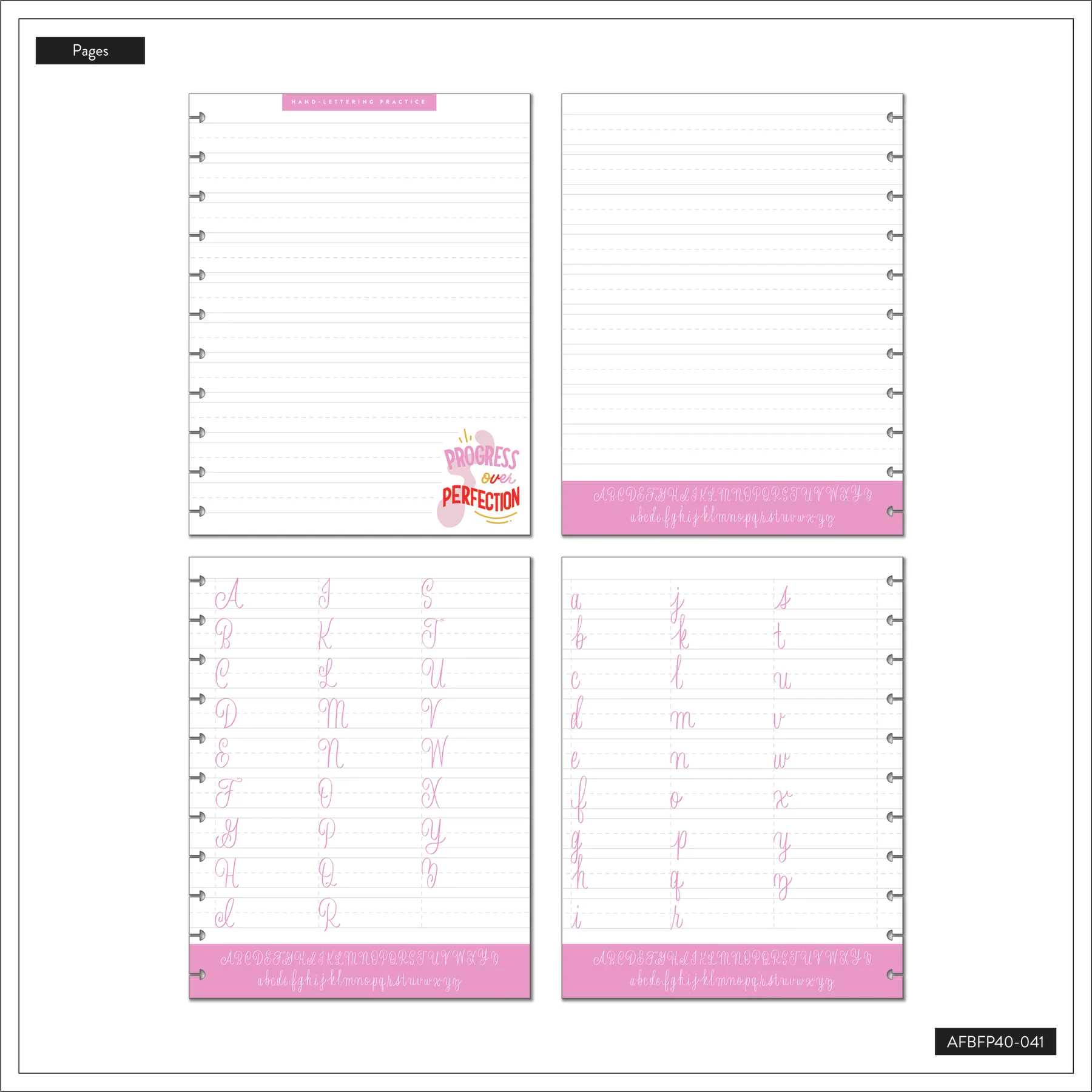 Happy Planner x Threeologie Think Pink Big Filler Paper - Lettering Paper - 40 Sheets - Image 4