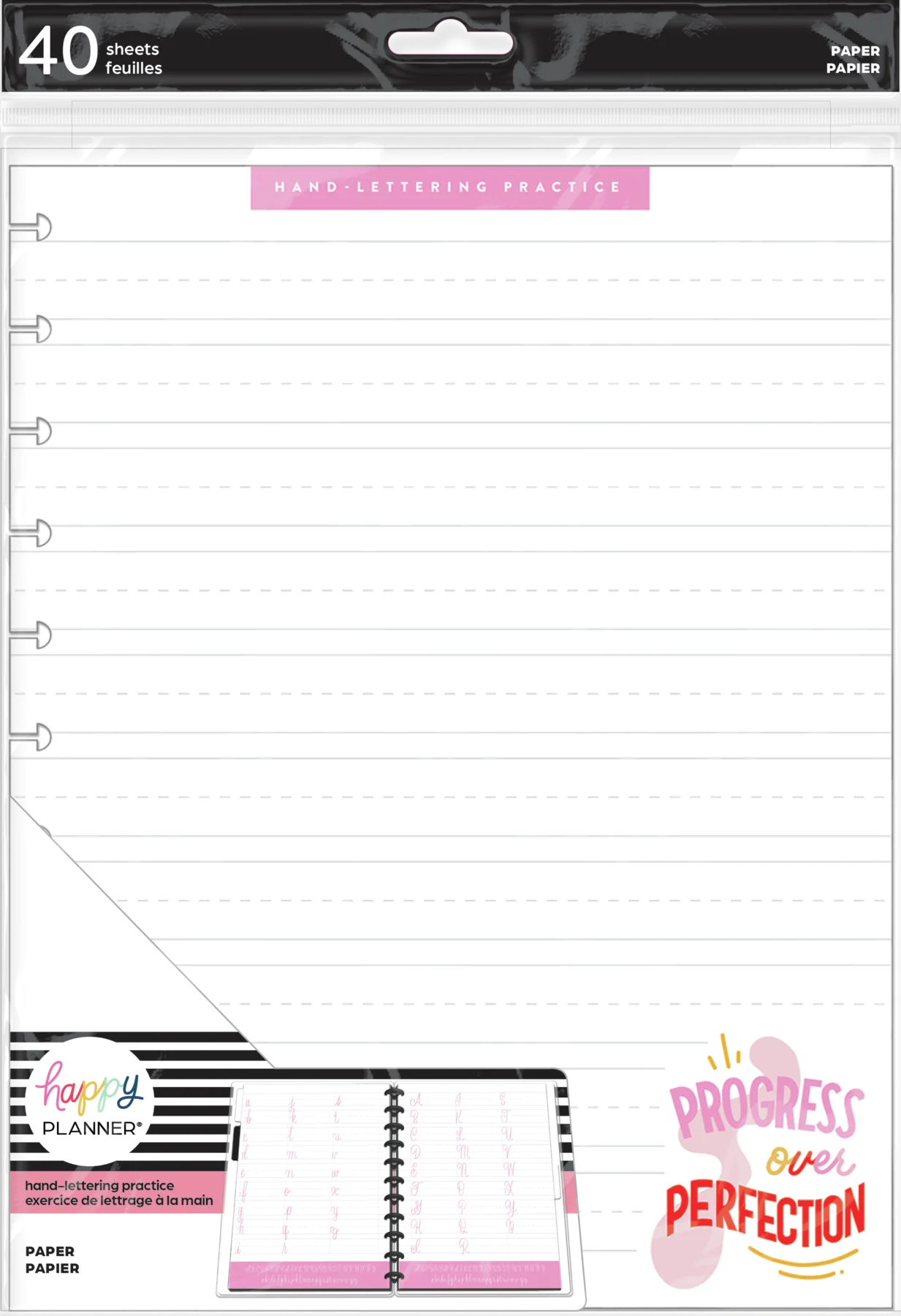 Happy Planner x Threeologie Think Pink Big Filler Paper - Lettering Paper - 40 Sheets - Image 5