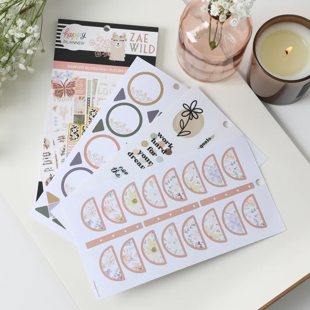Happy Planner x Zaewild Value Pack Stickers - Painted Blossoms - Image 3