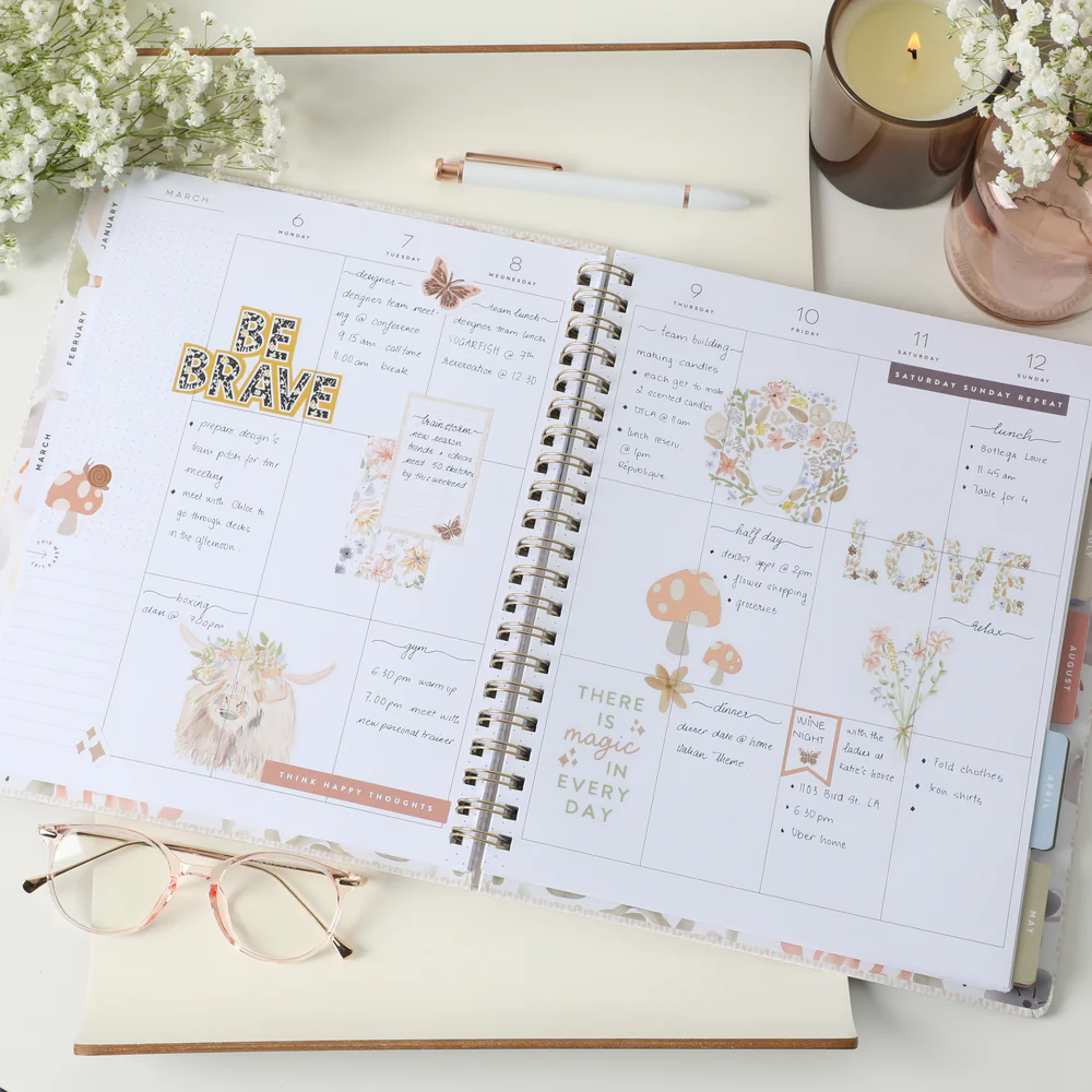 Happy Planner x Zaewild Value Pack Stickers - Painted Blossoms - Image 4