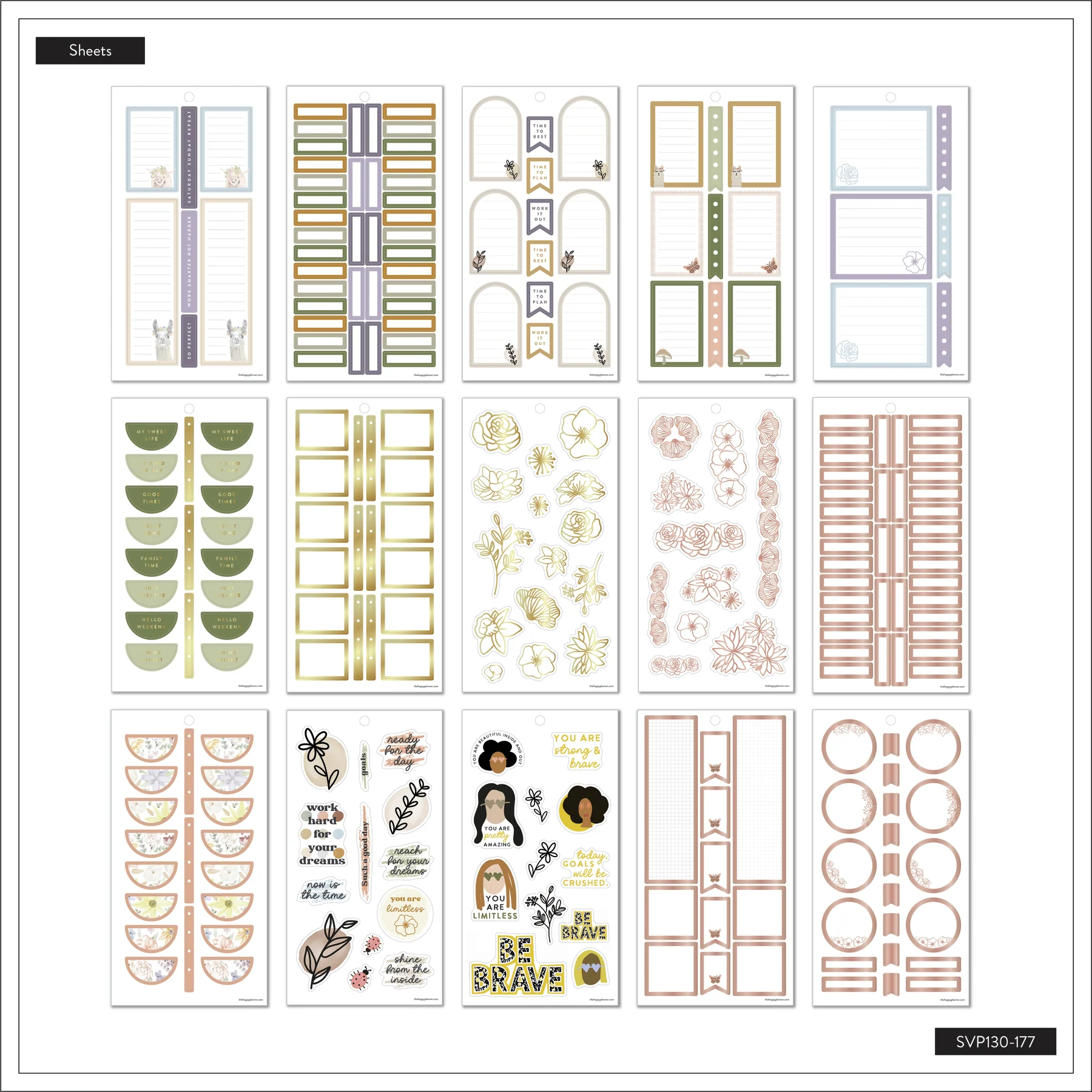 Happy Planner x Zaewild Value Pack Stickers - Painted Blossoms - Image 8