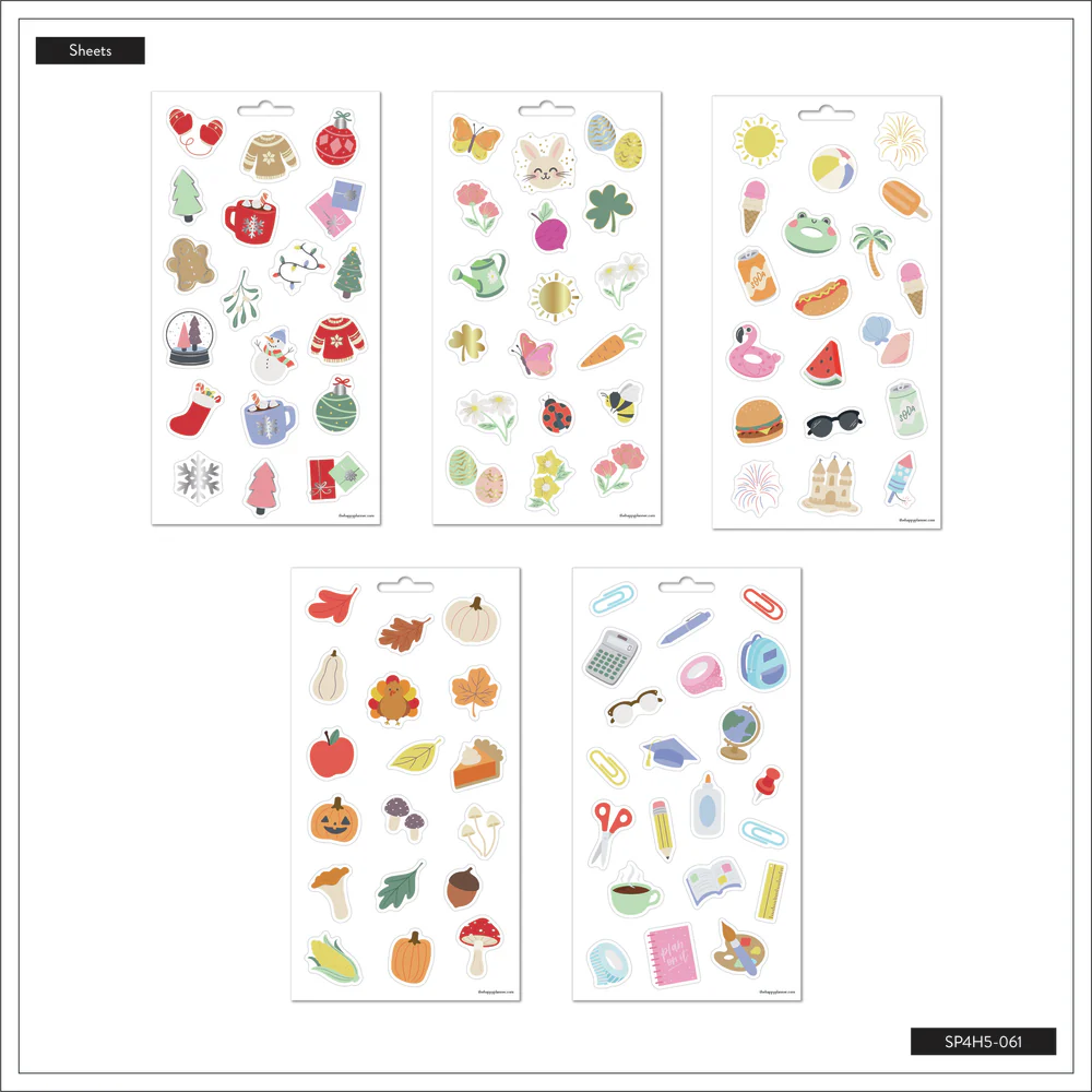 Happy Seasons - 5 Sticker Sheets - Image 5