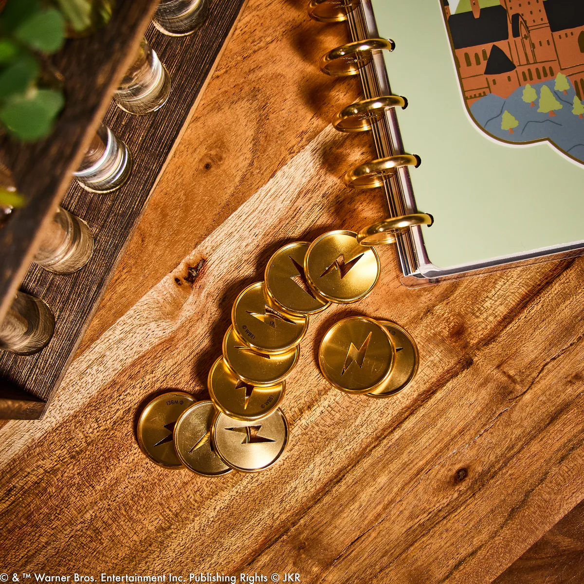 Harry Potter Gold Lightning Bolt Cutout - Medium Metal Disc Set - Image 4