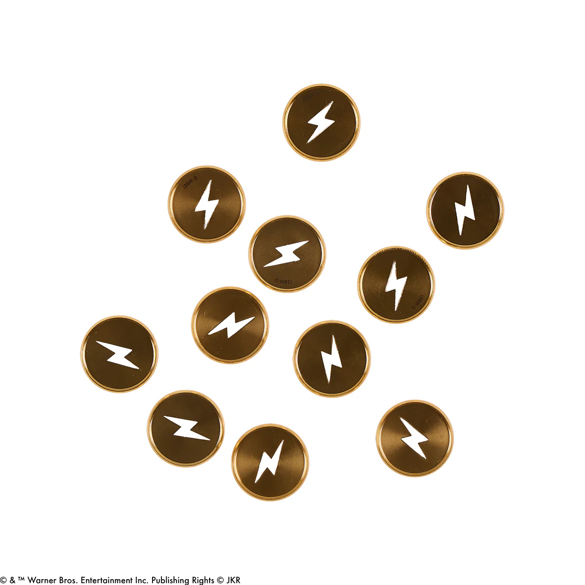 Harry Potter Gold Lightning Bolt Cutout - Medium Metal Disc Set - Image 5
