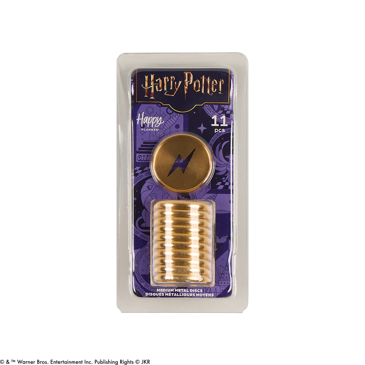Harry Potter Gold Lightning Bolt Cutout - Medium Metal Disc Set - Image 6