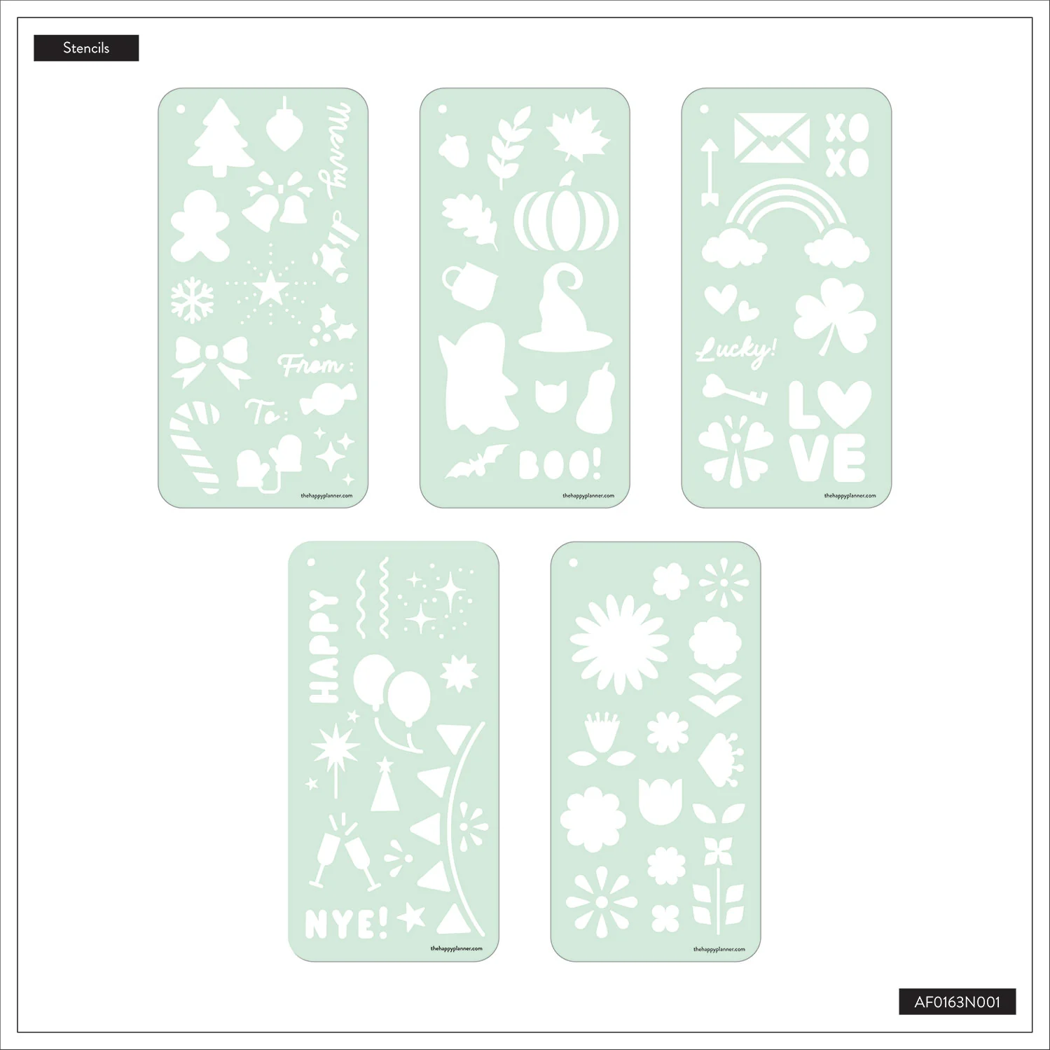 Holidays - Stencil Fan Book - 5 Sheets - Image 7