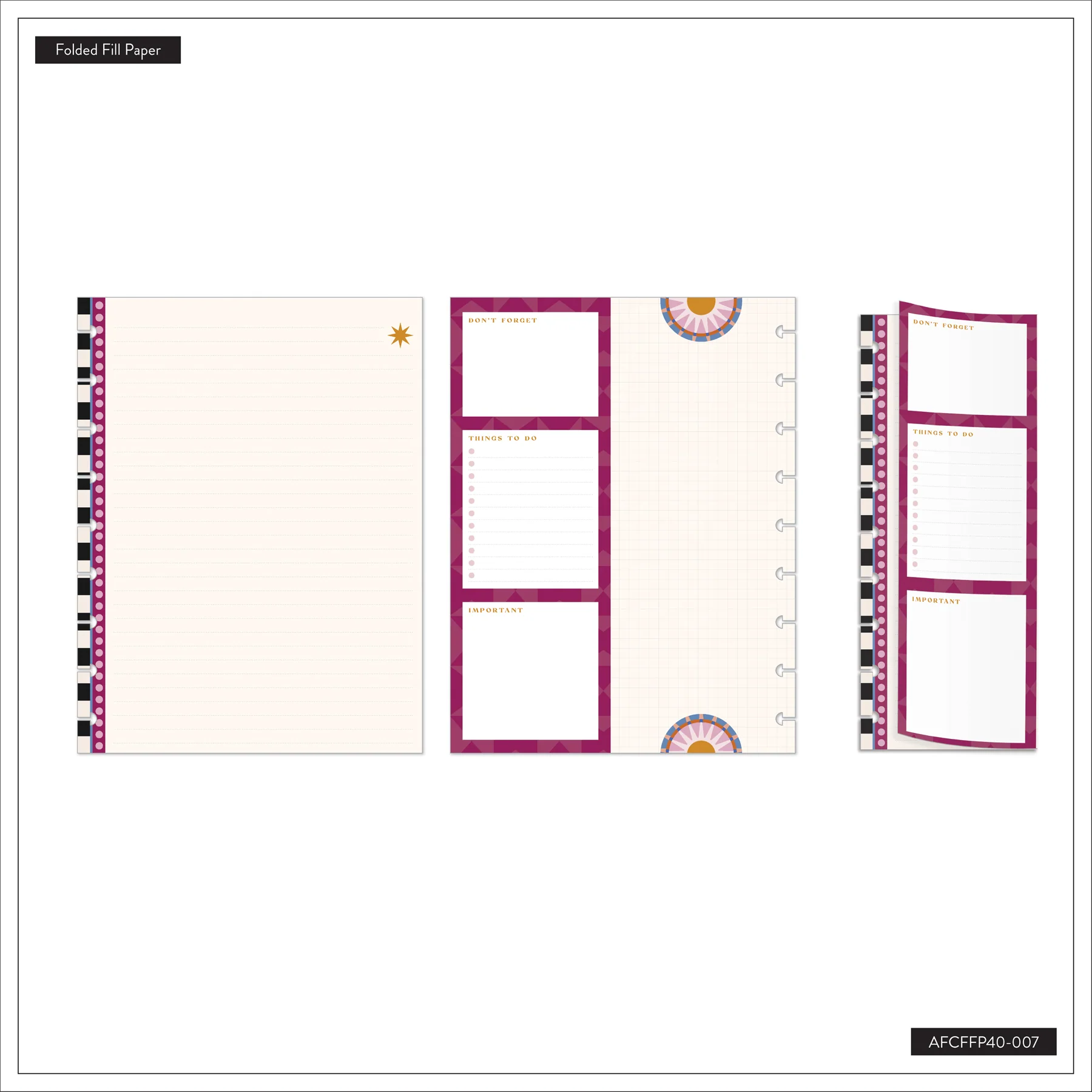Horizon Lines - Dot Grid + Dotted Lined Classic Folded Filler Paper - 40 Sheets - Image 12