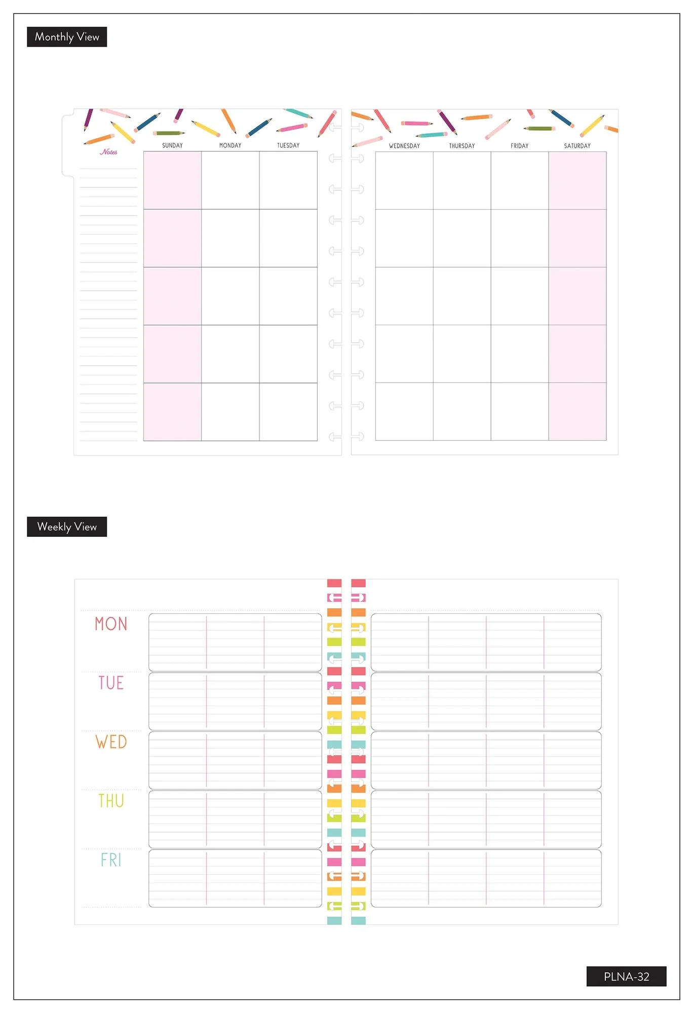 Undated BIG Happy Planner® -  Teacher's Plant Seeds - 12 Months - Image 4