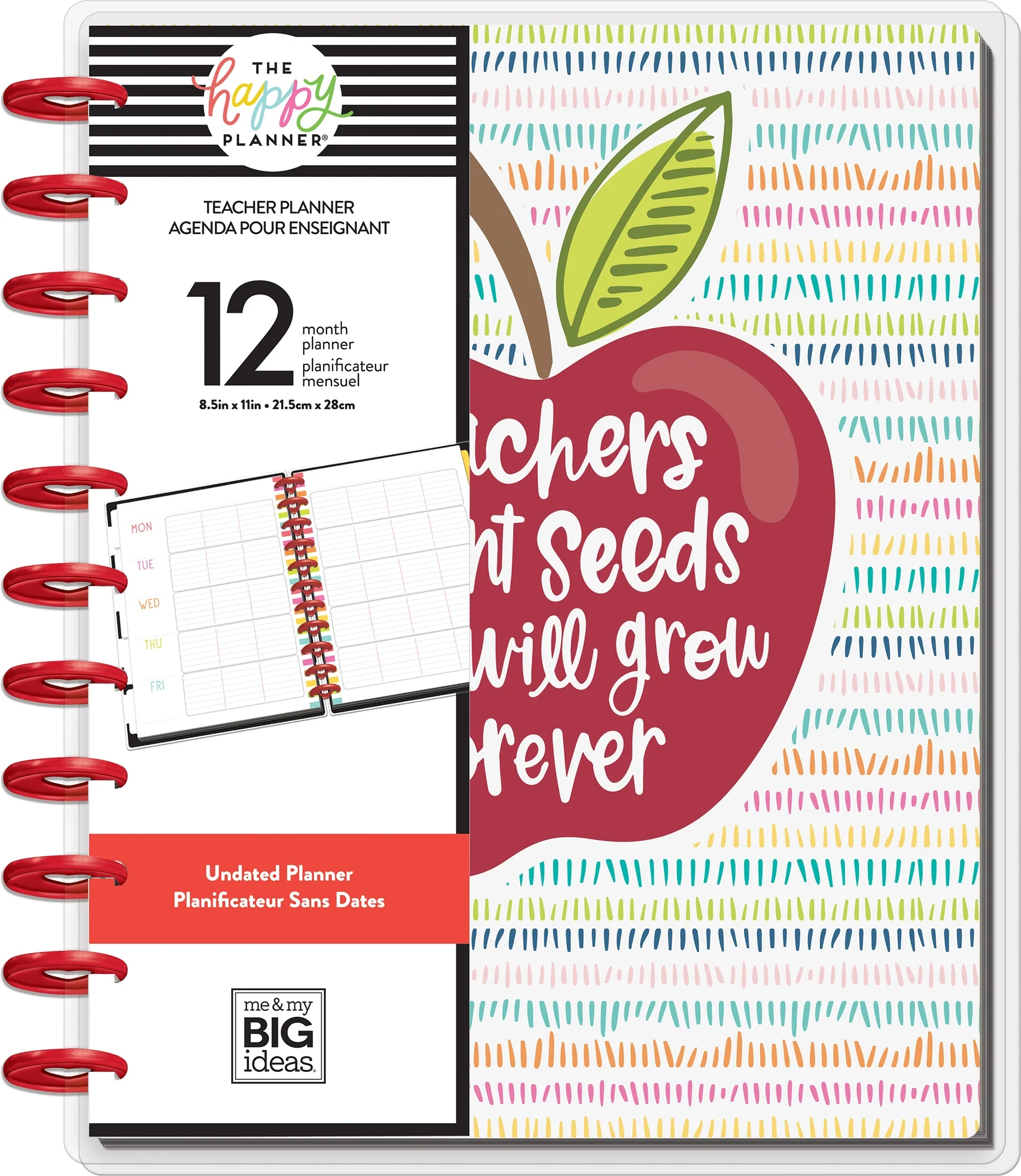 Undated BIG Happy Planner® -  Teacher's Plant Seeds - 12 Months - Image 5