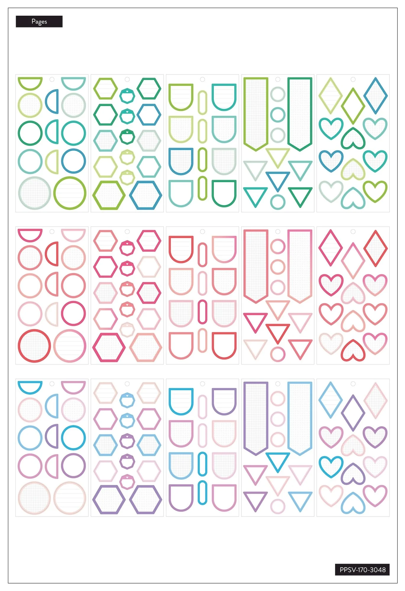 Value Pack Stickers - Colorful Shapes - Image 2