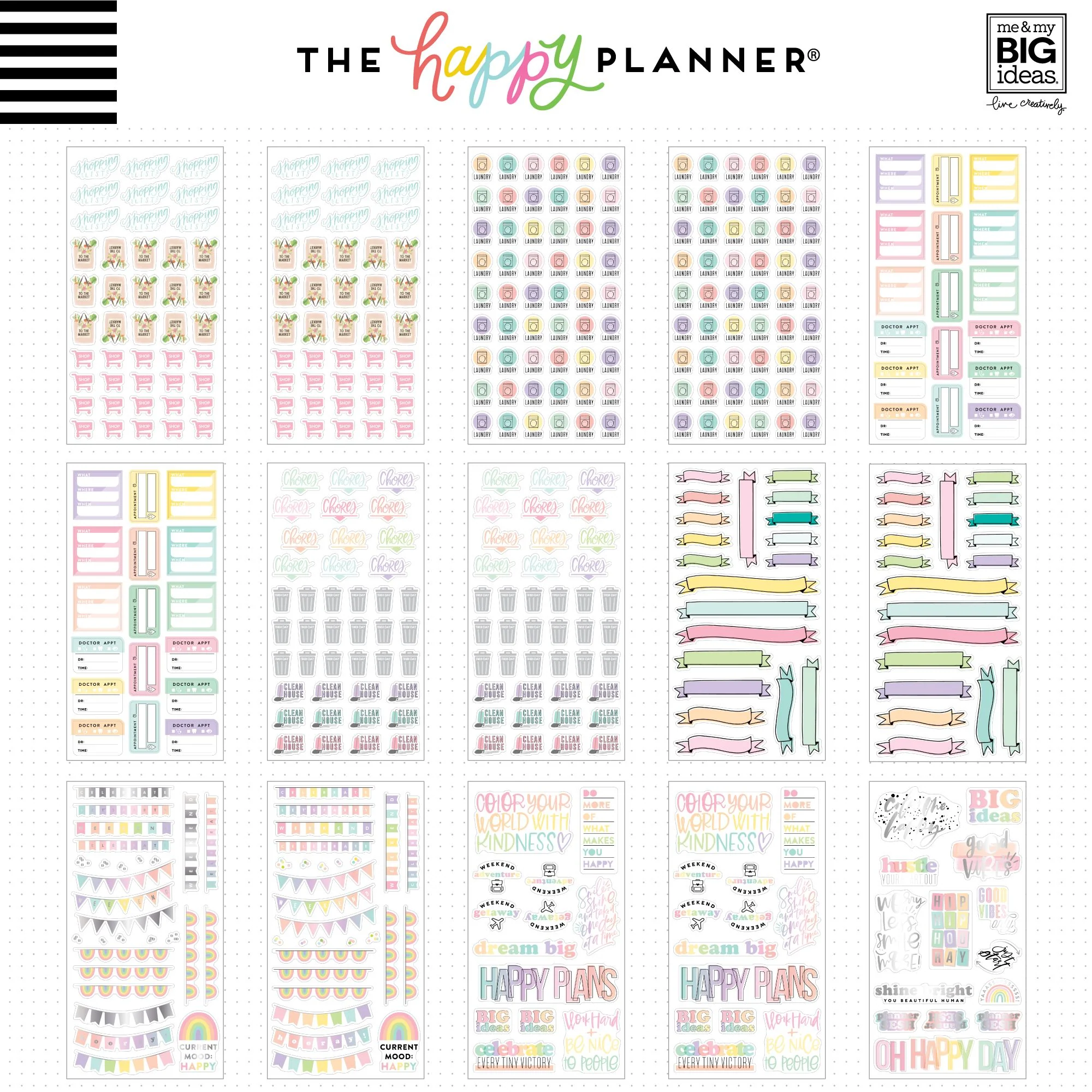Mega Value Pack Stickers - Pastels - 100 Sheets! - Image 8