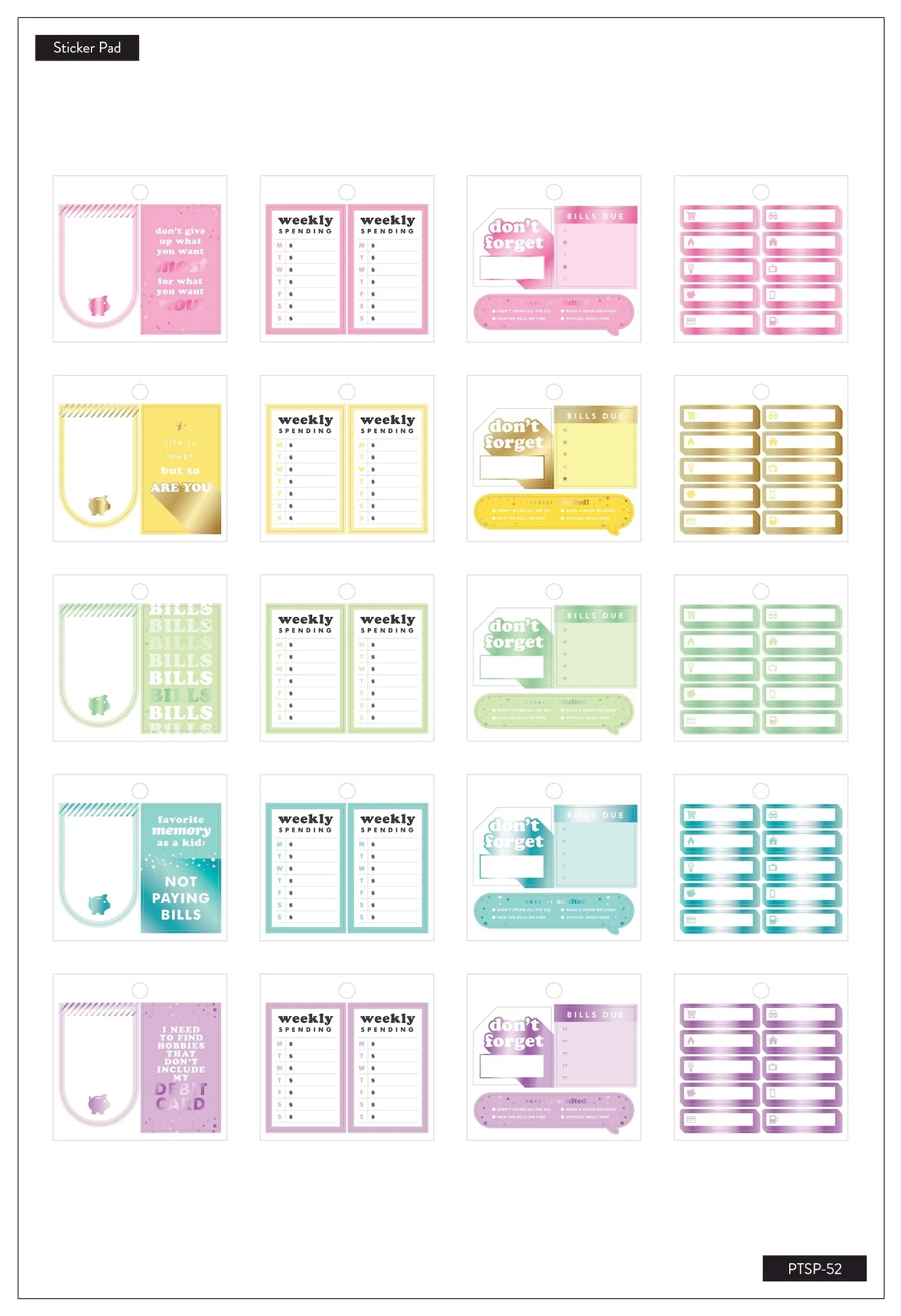 Tiny Stickers Pad - Budget - Image 2